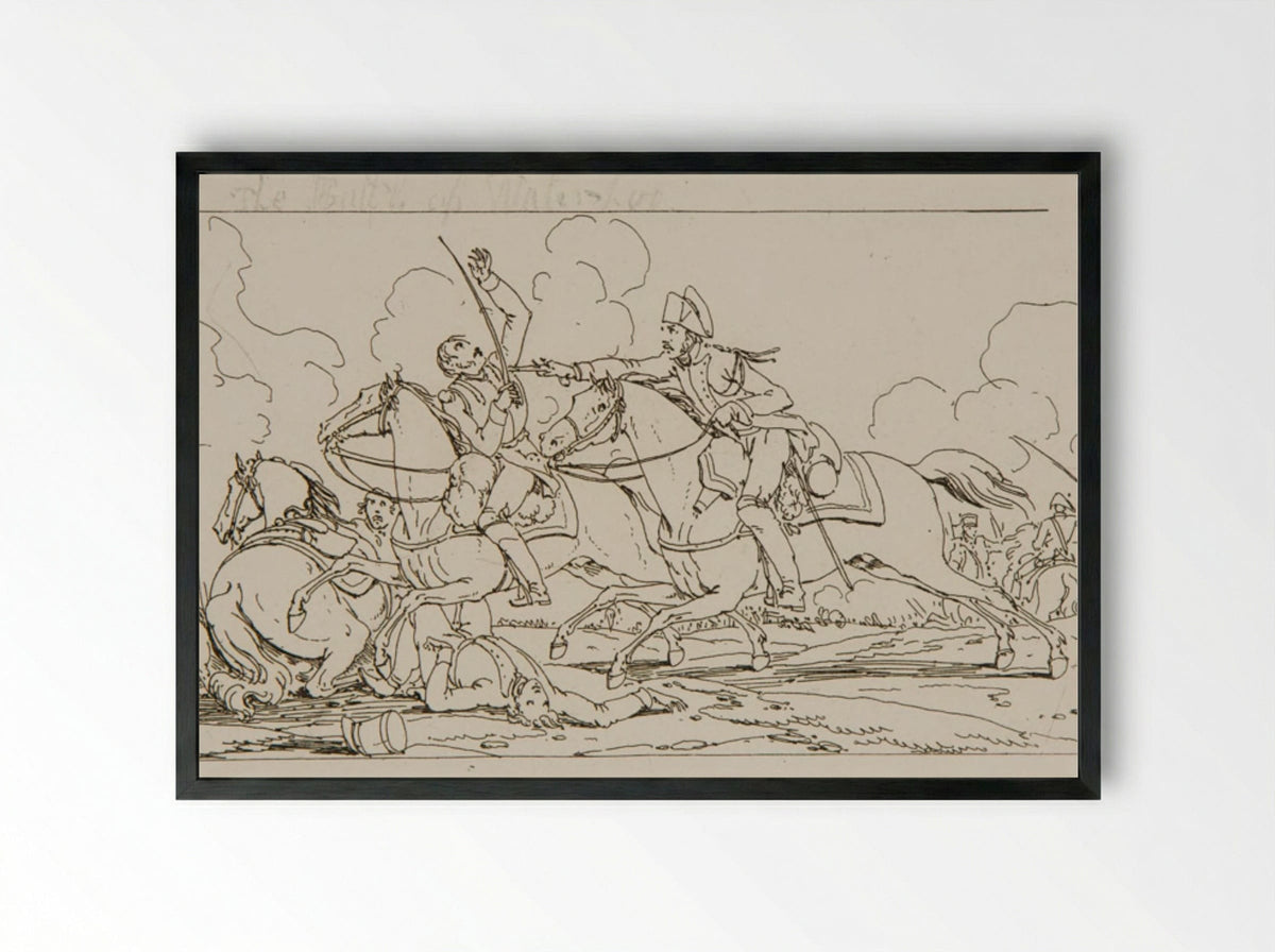 Plate XLIV - Jacques-Francois-Joseph Swebach - Framed Print Black