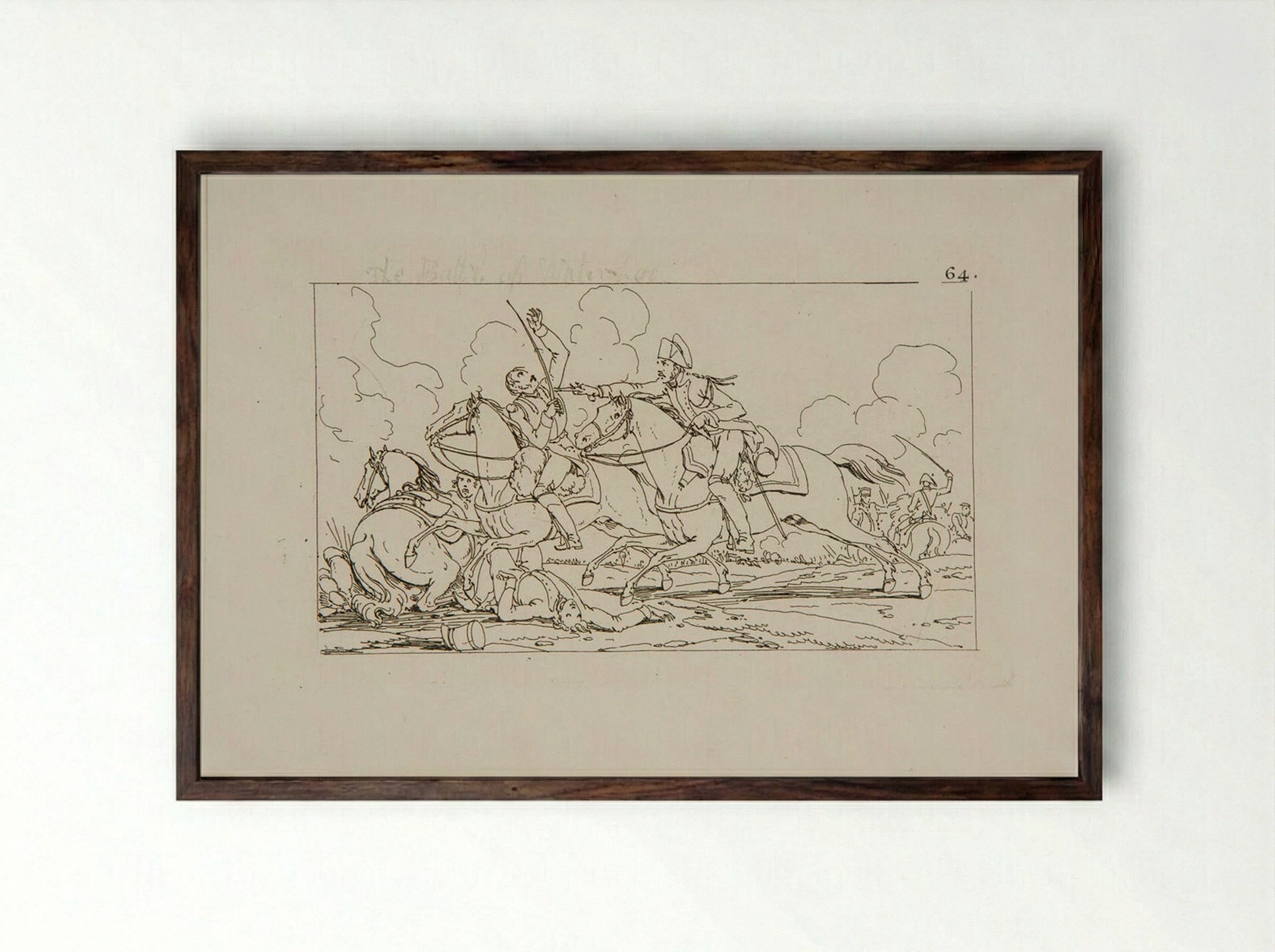 Plate XLIV - Jacques-Francois-Joseph Swebach - Framed Print Dark Wood
