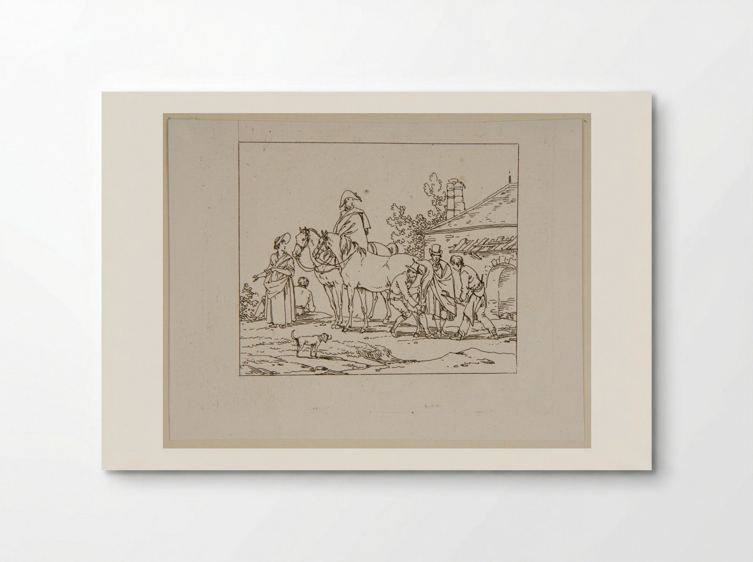 Plate XXIV (Farrier Scene) - Jacques-Francois-Joseph Swebach - Poster