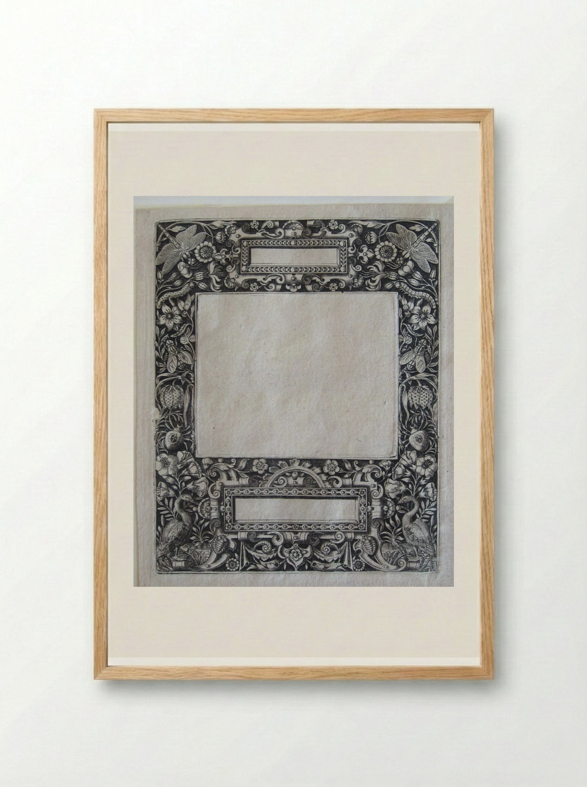 Plate for an Album Amicorum - Theodor de Bry - Framed Print Wood