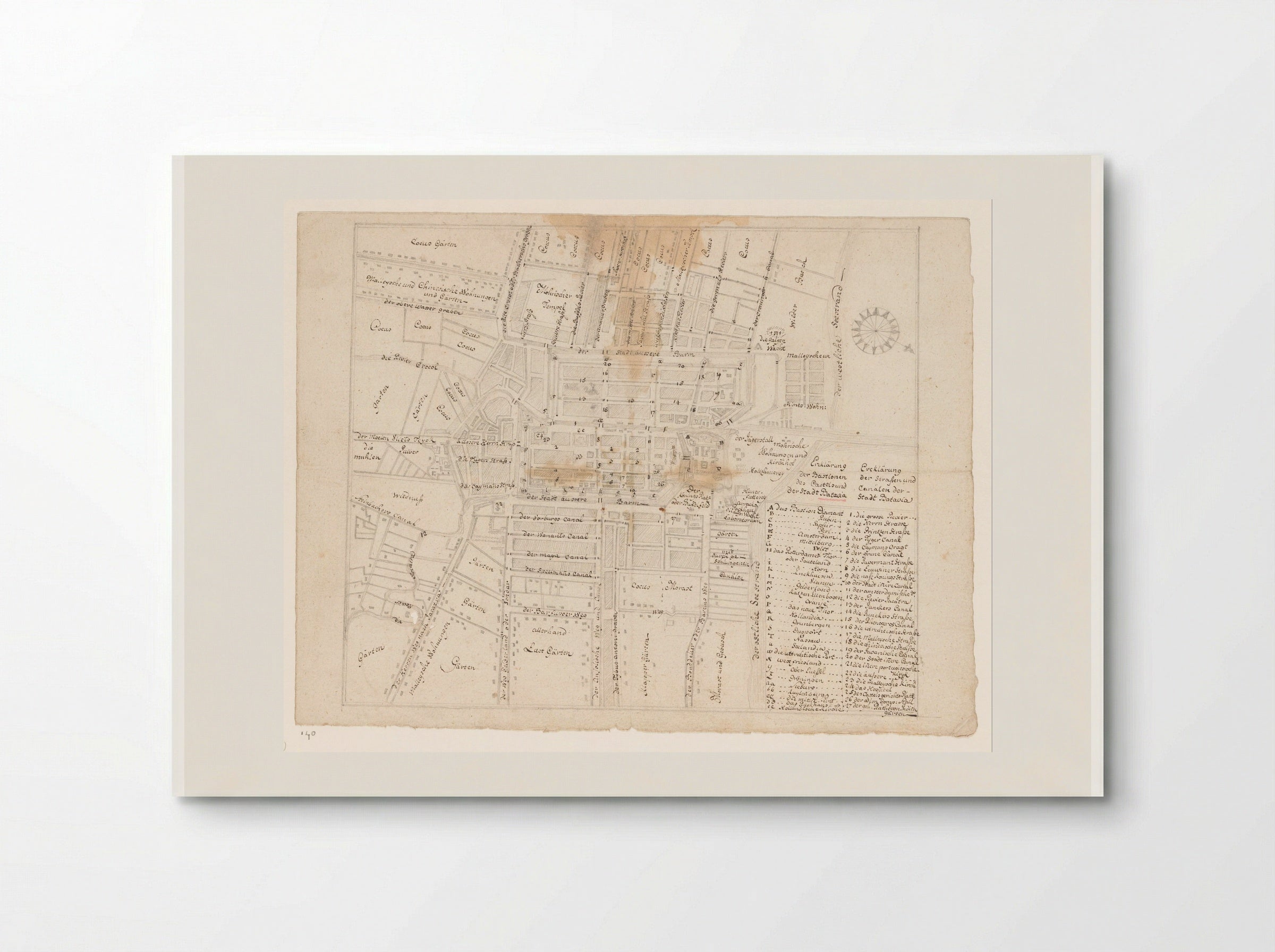 Plattegrond van Batavia - Jan Brandes - Poster