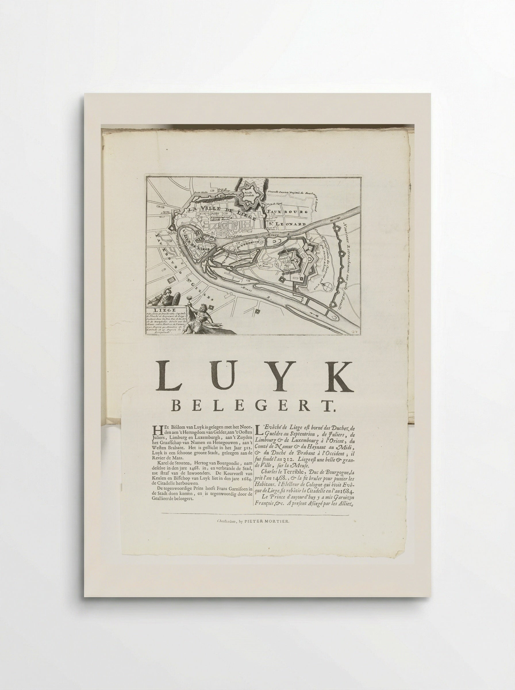 Plattegrond van Luik - Unknown Artist - Poster