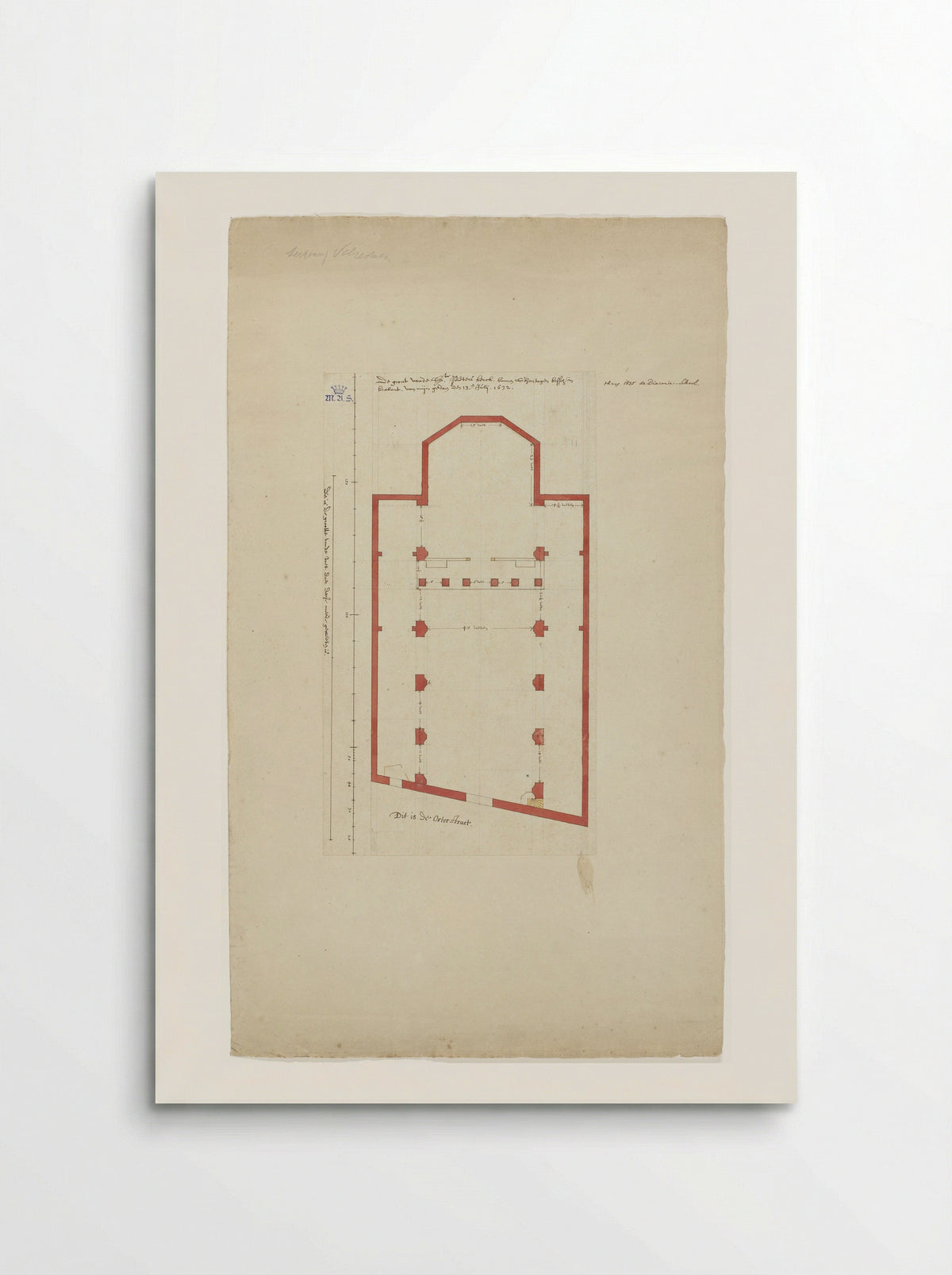 Plattegrond van de Sint-Petruskerk, 's-Hertogenbosch - Pieter Jansz Saenredam - Poster
