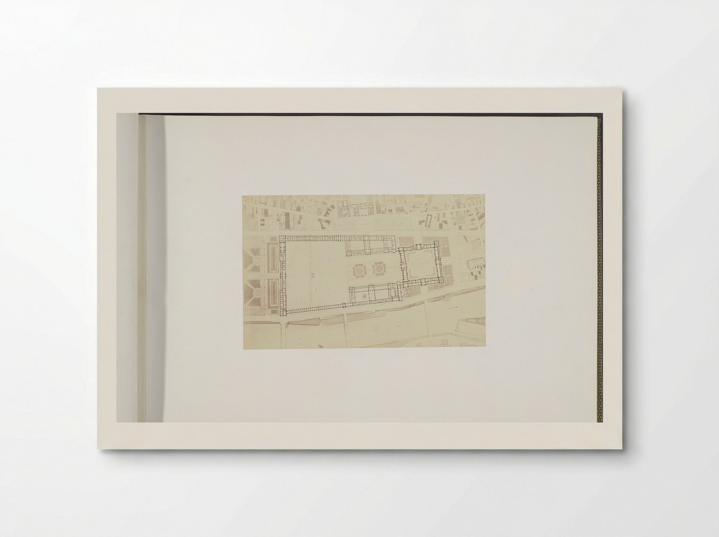 Plattegrond van het Nieuwe Louvre - Édouard Denis Baldus - Poster