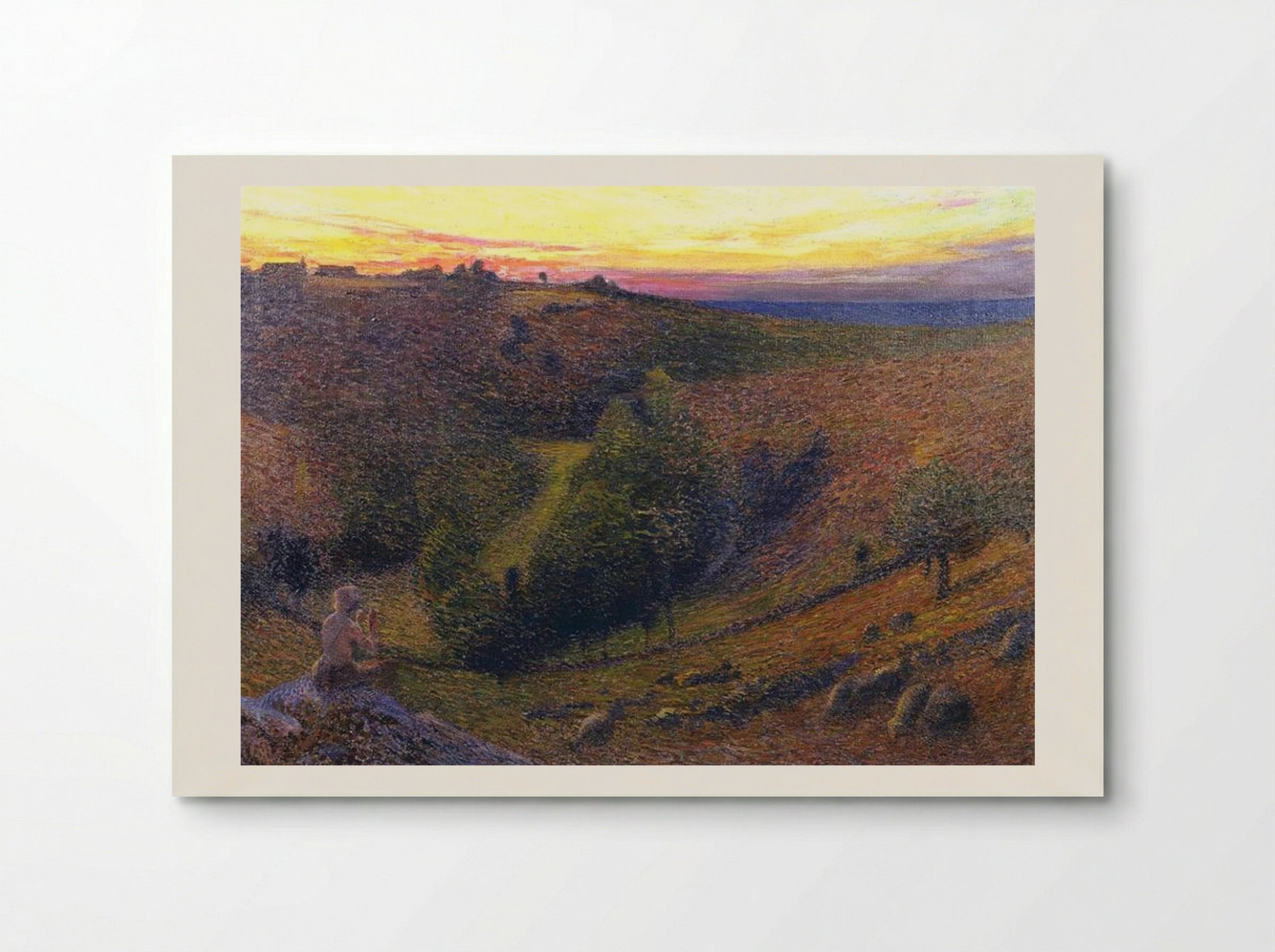 Playing Pipes to the Setting Sun - Henri Martin - Poster