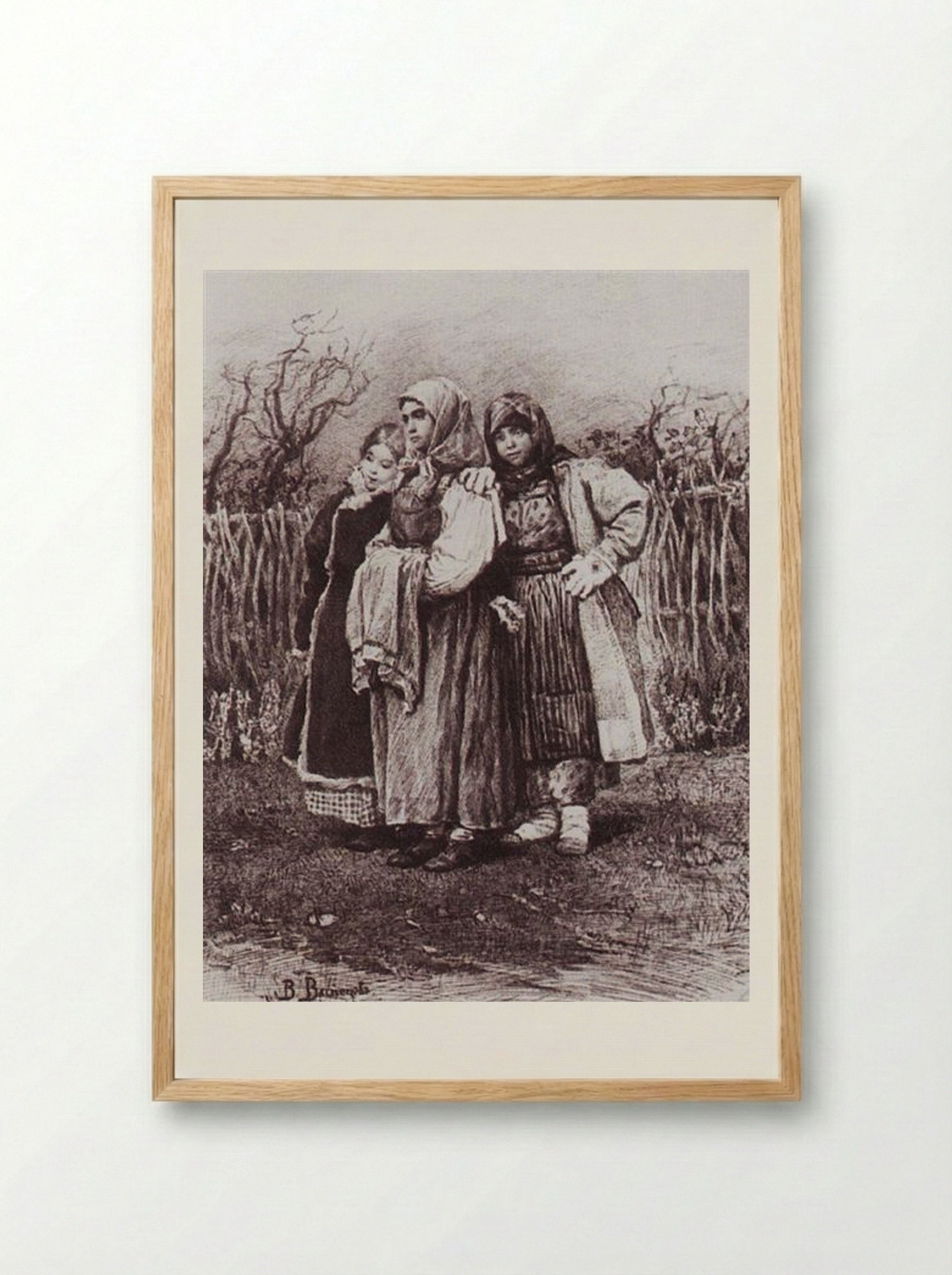 Playmates - Viktor Vasnetsov - Framed Print Wood