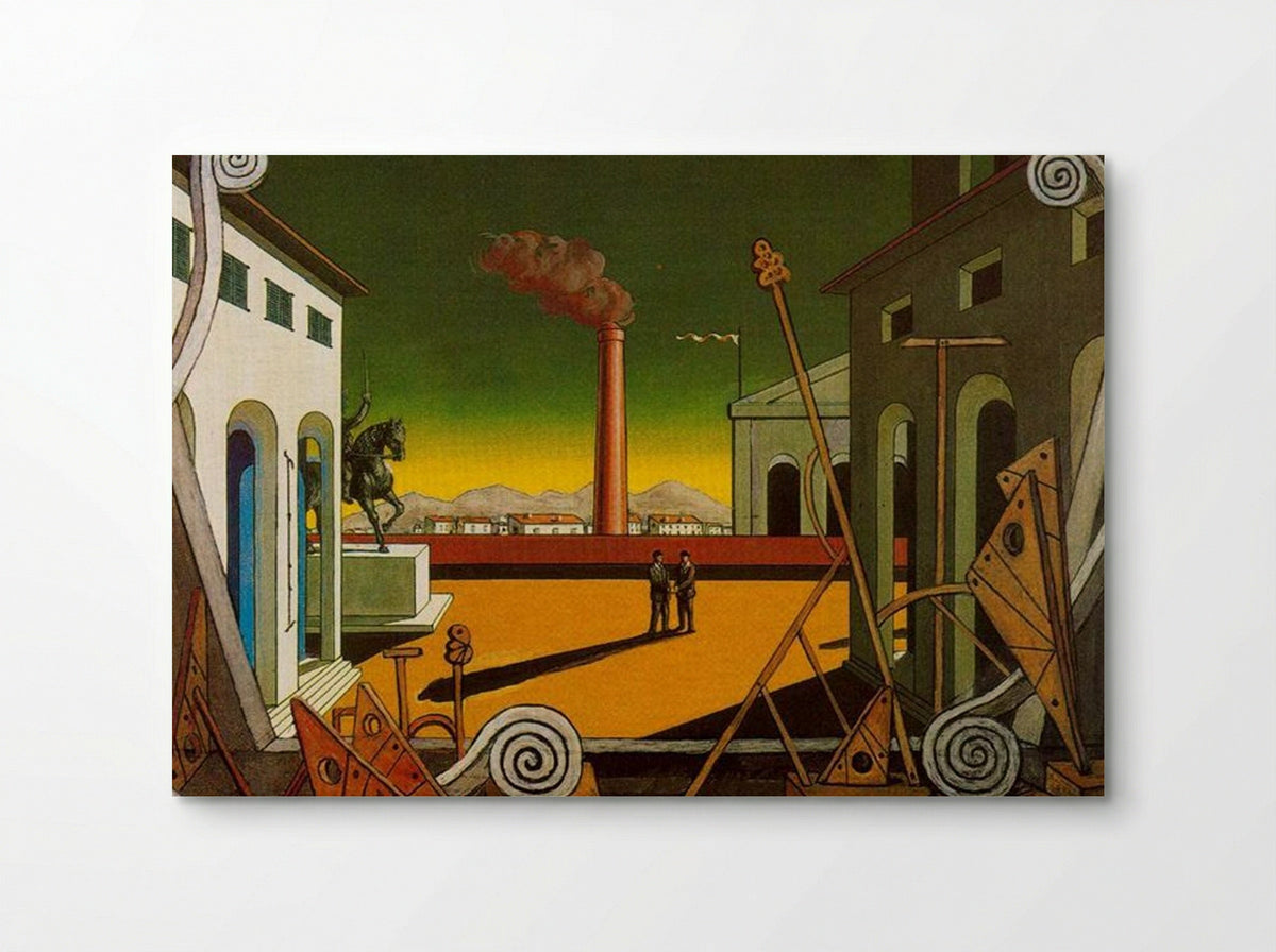 Plaza Italia (Great Game) - Giorgio de Chirico - Poster