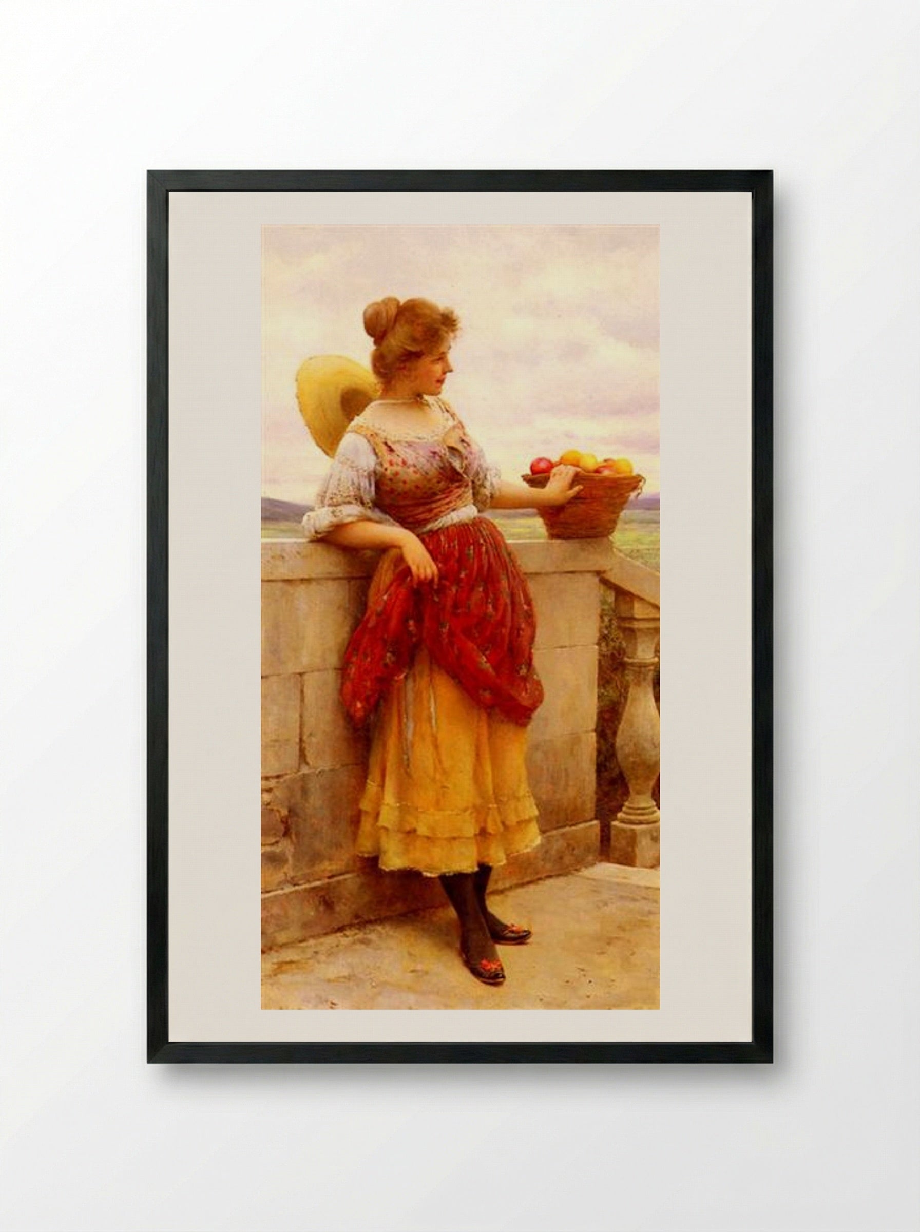 Pleasure - Eugene de Blaas - Framed Print Black