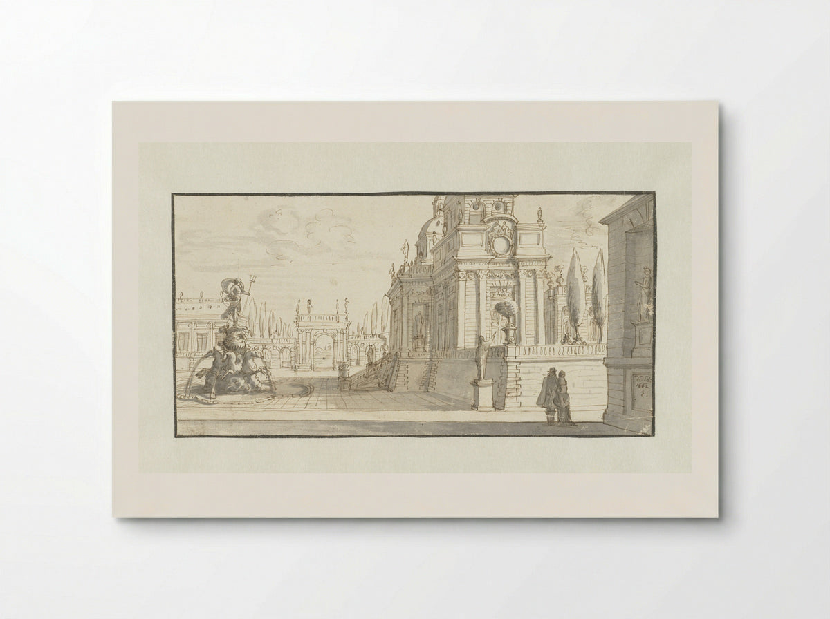 Plein voor een renaissancepaleis - Daniël de Blieck - Poster