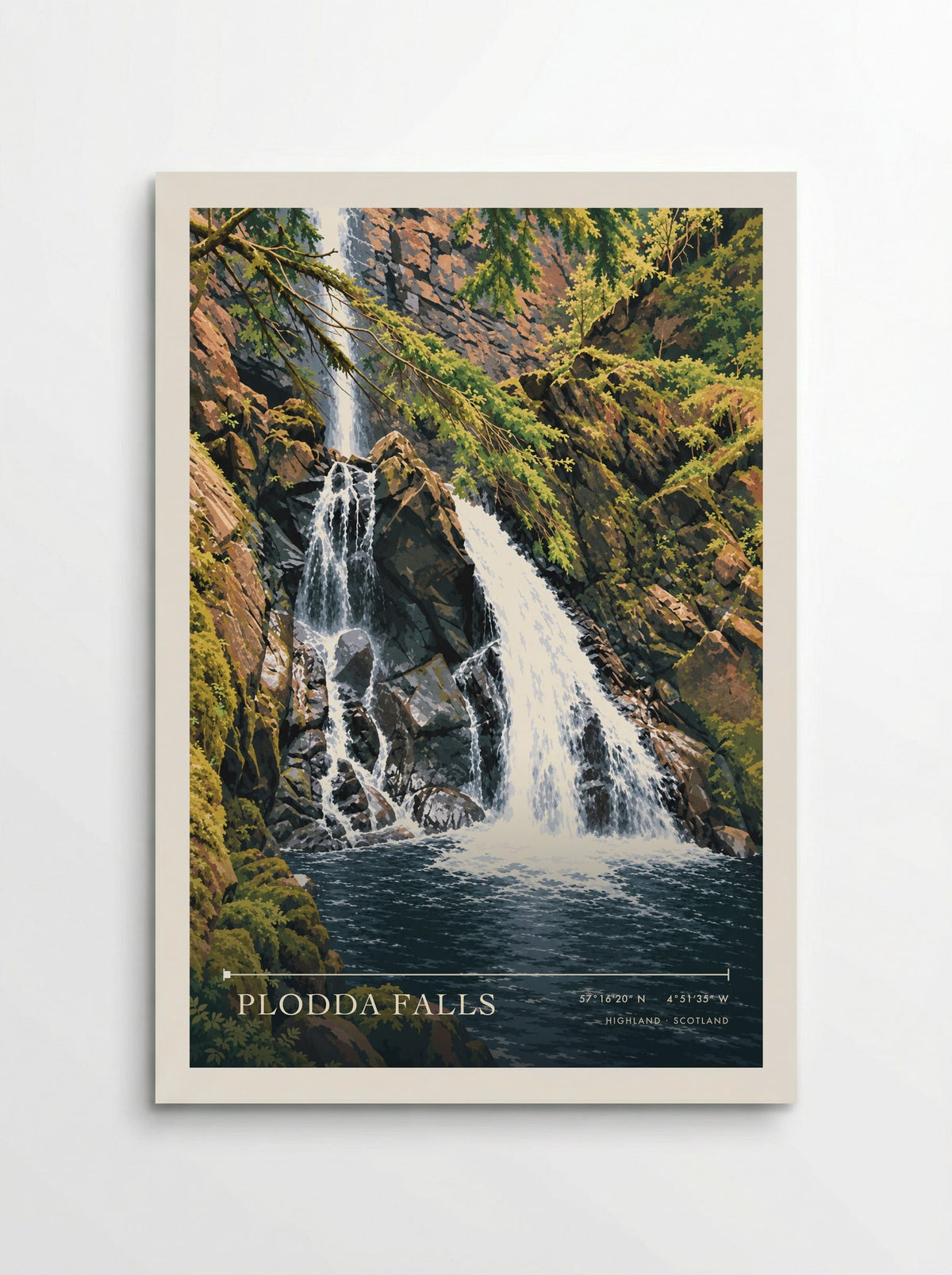 Plodda Falls, Highland | Travel Poster - Poster