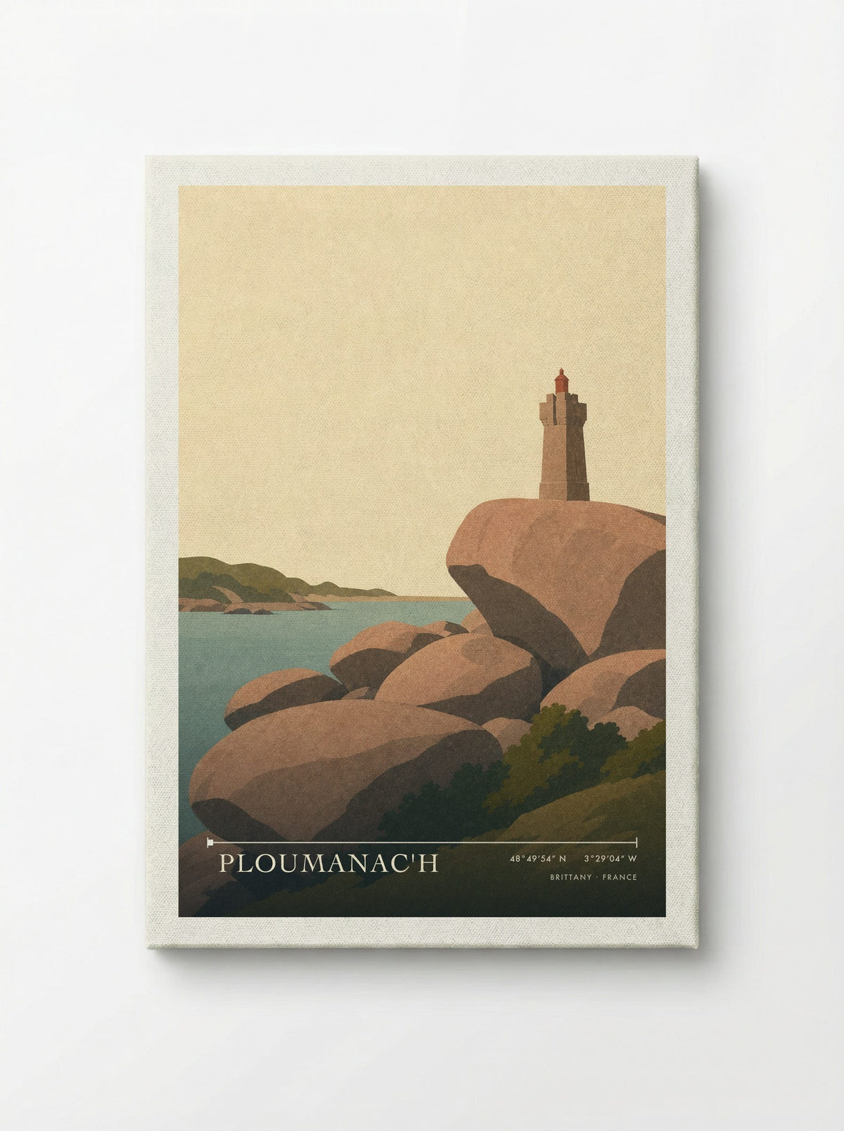 Ploumanac'h Travel Poster Artwork - Canvas