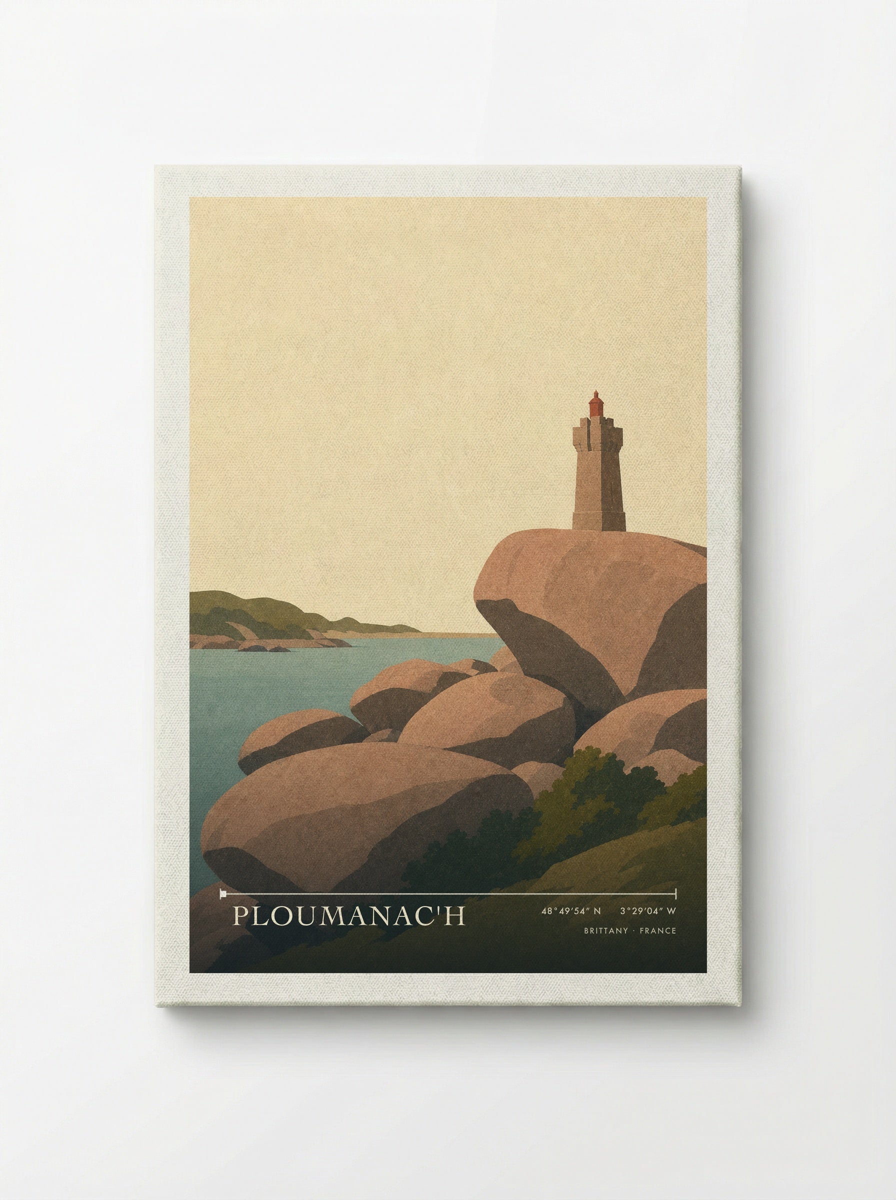 Ploumanac'h Travel Poster Artwork - Canvas