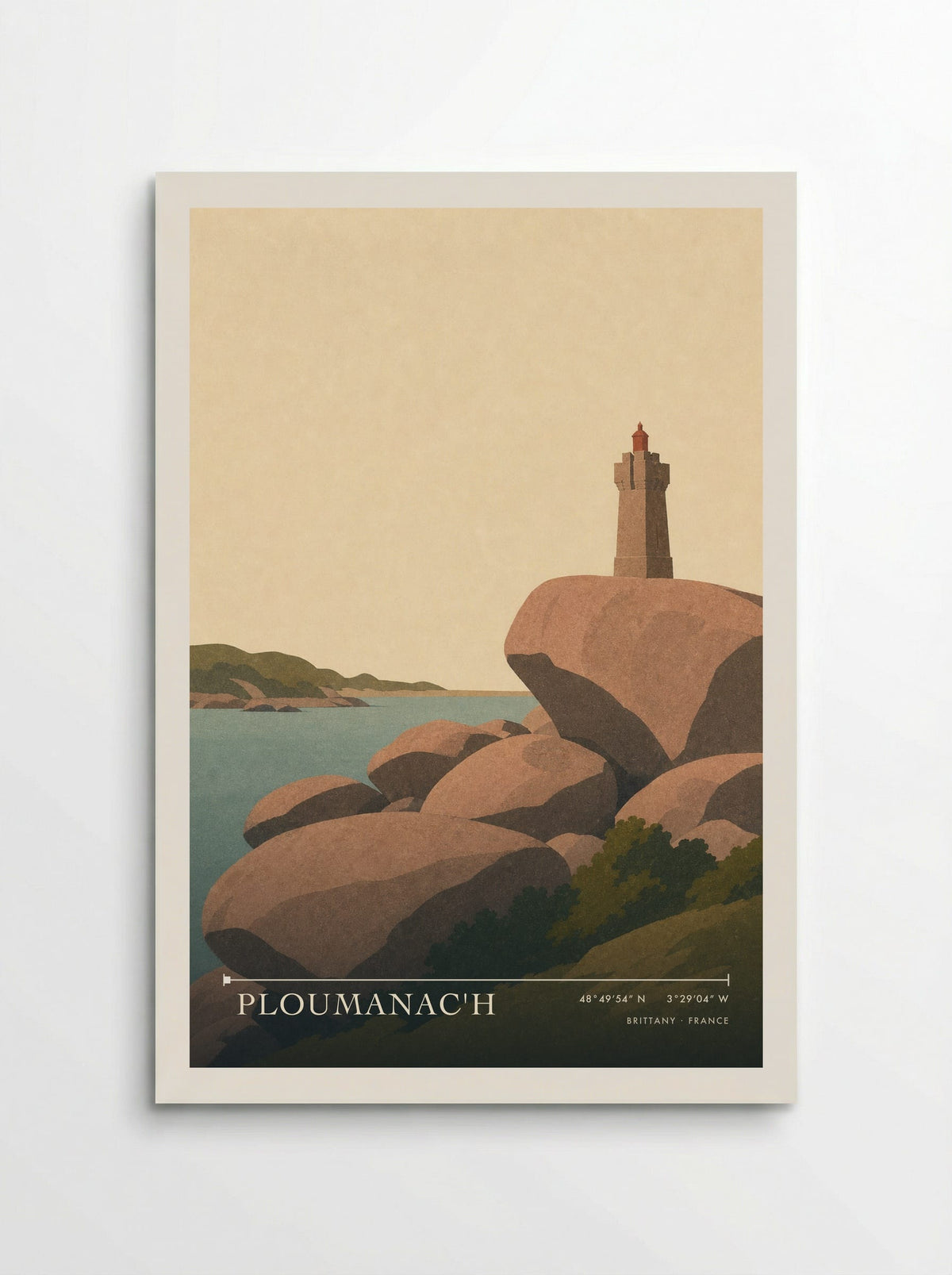 Ploumanac'h travel poster print