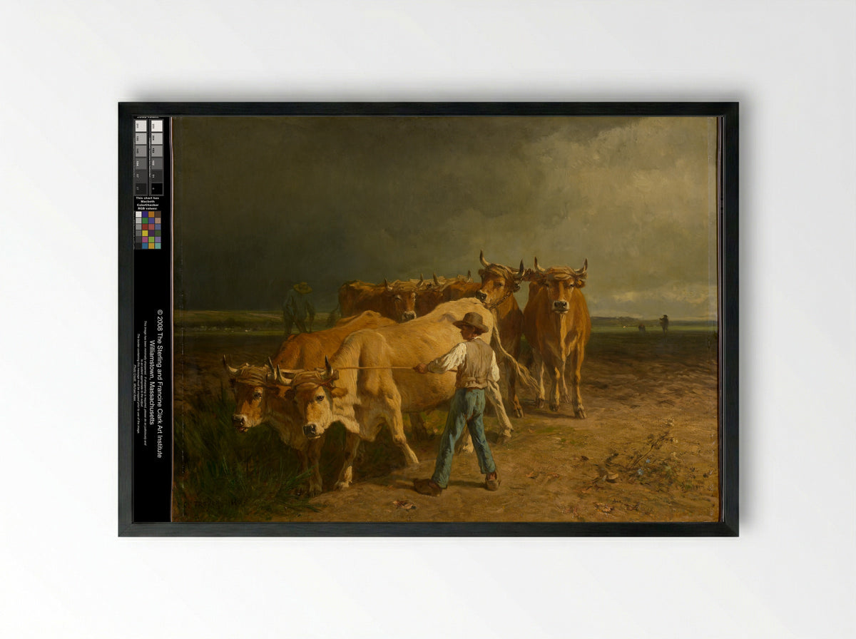 Plowing - Constant Troyon - Framed Print Black