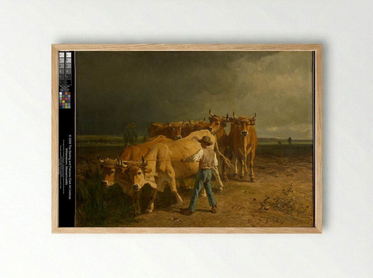 Plowing - Constant Troyon - Framed Print Wood