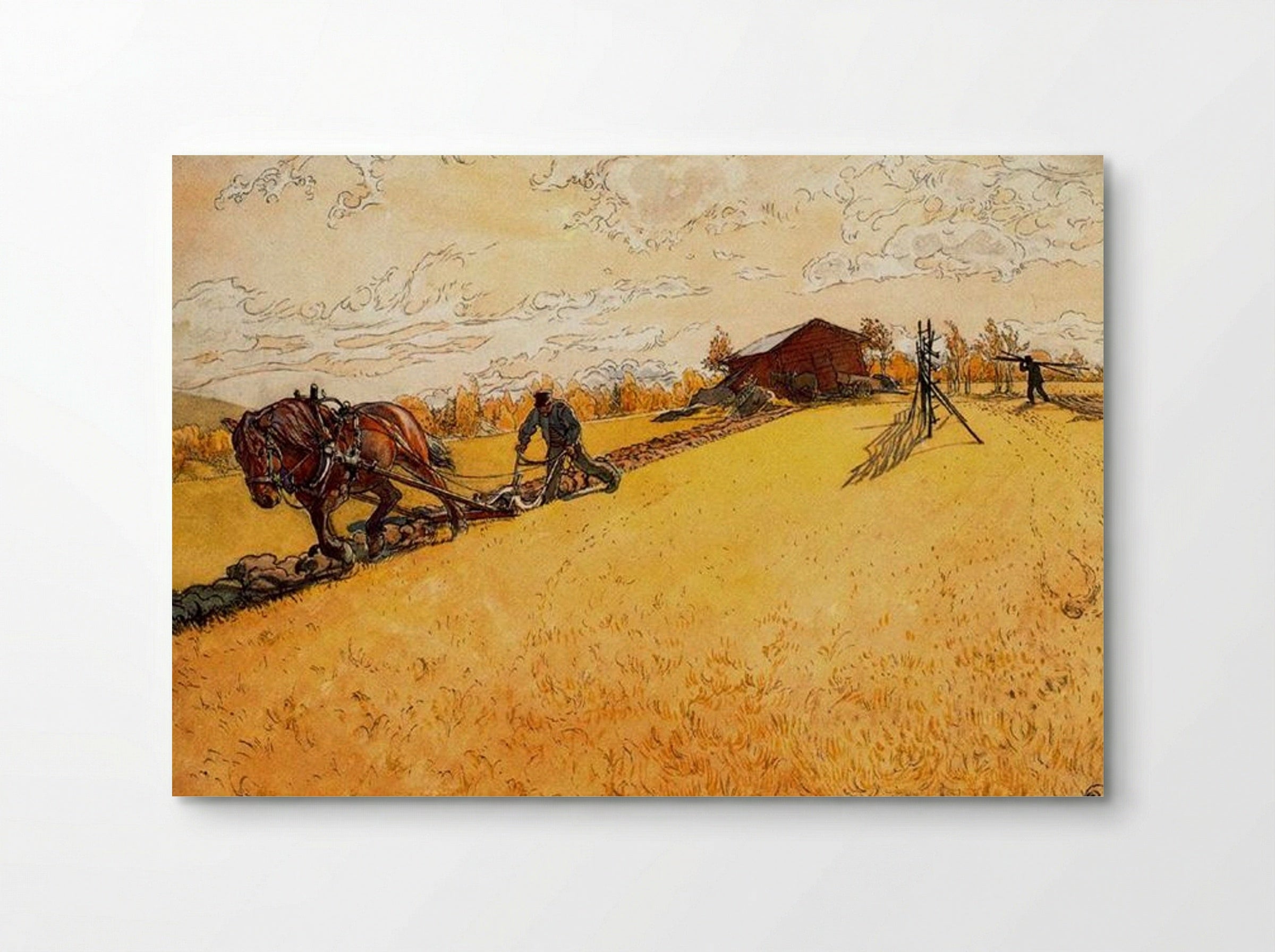 Plowing - Carl Larsson - Poster