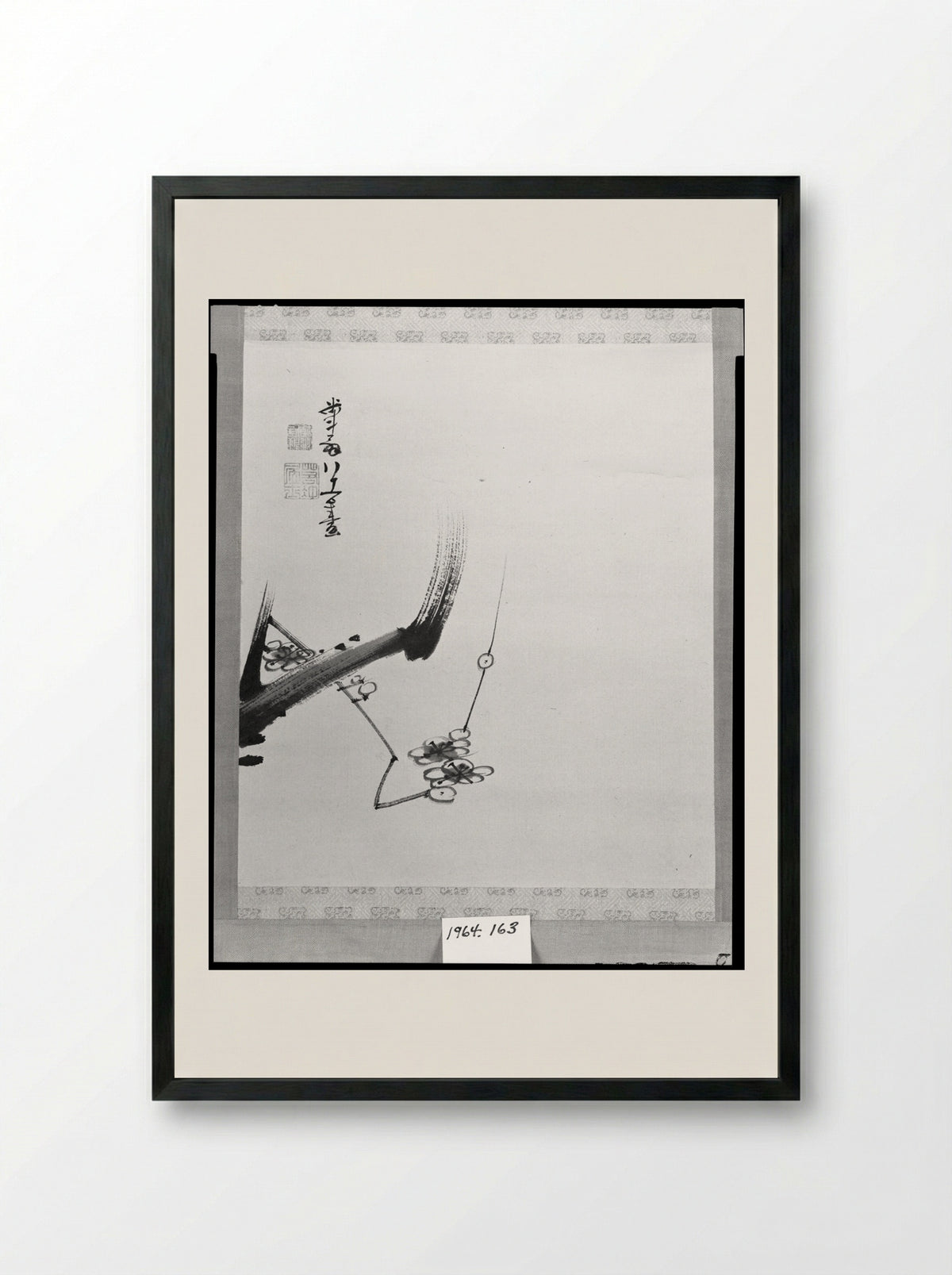 Plum Blossoms - Itō Jakuchū - Framed Print Black