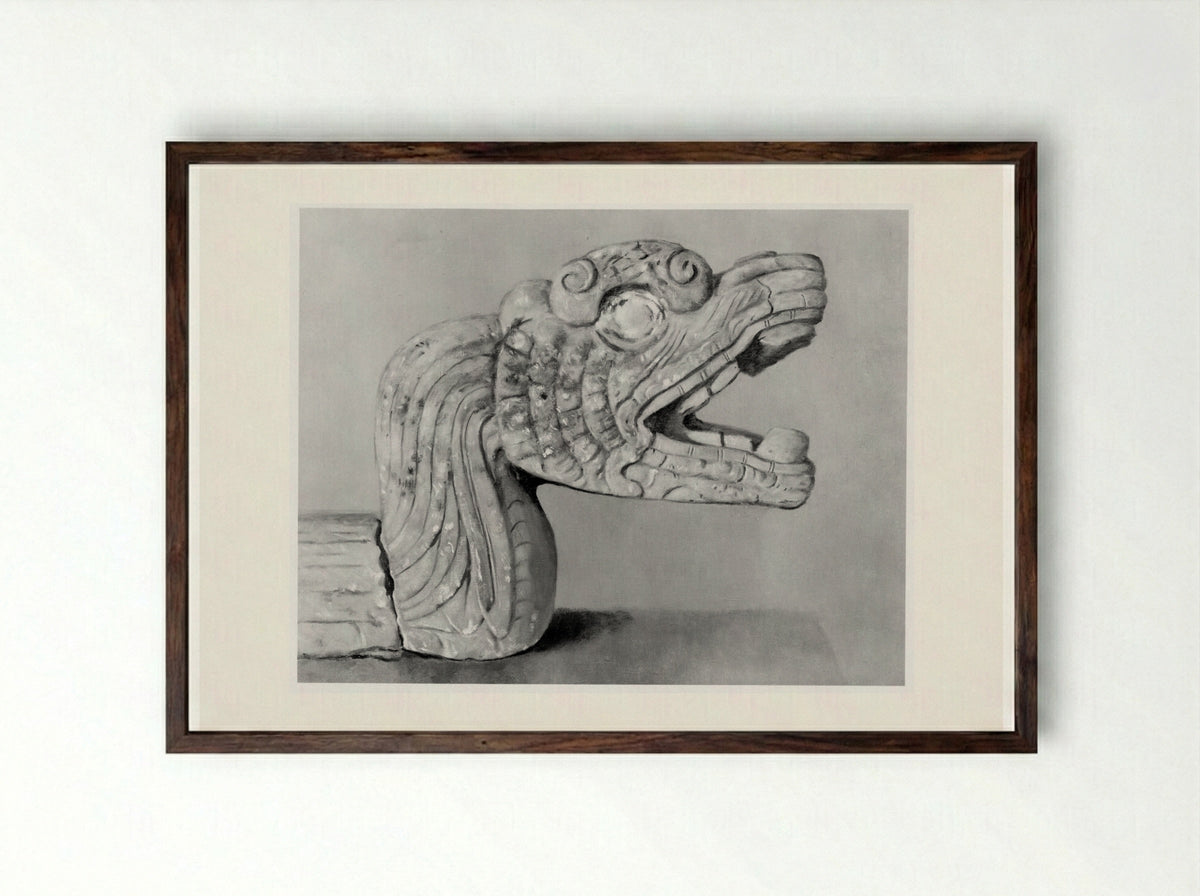Plumed Serpent - Joseph Lindon Smith - Framed Print Dark Wood