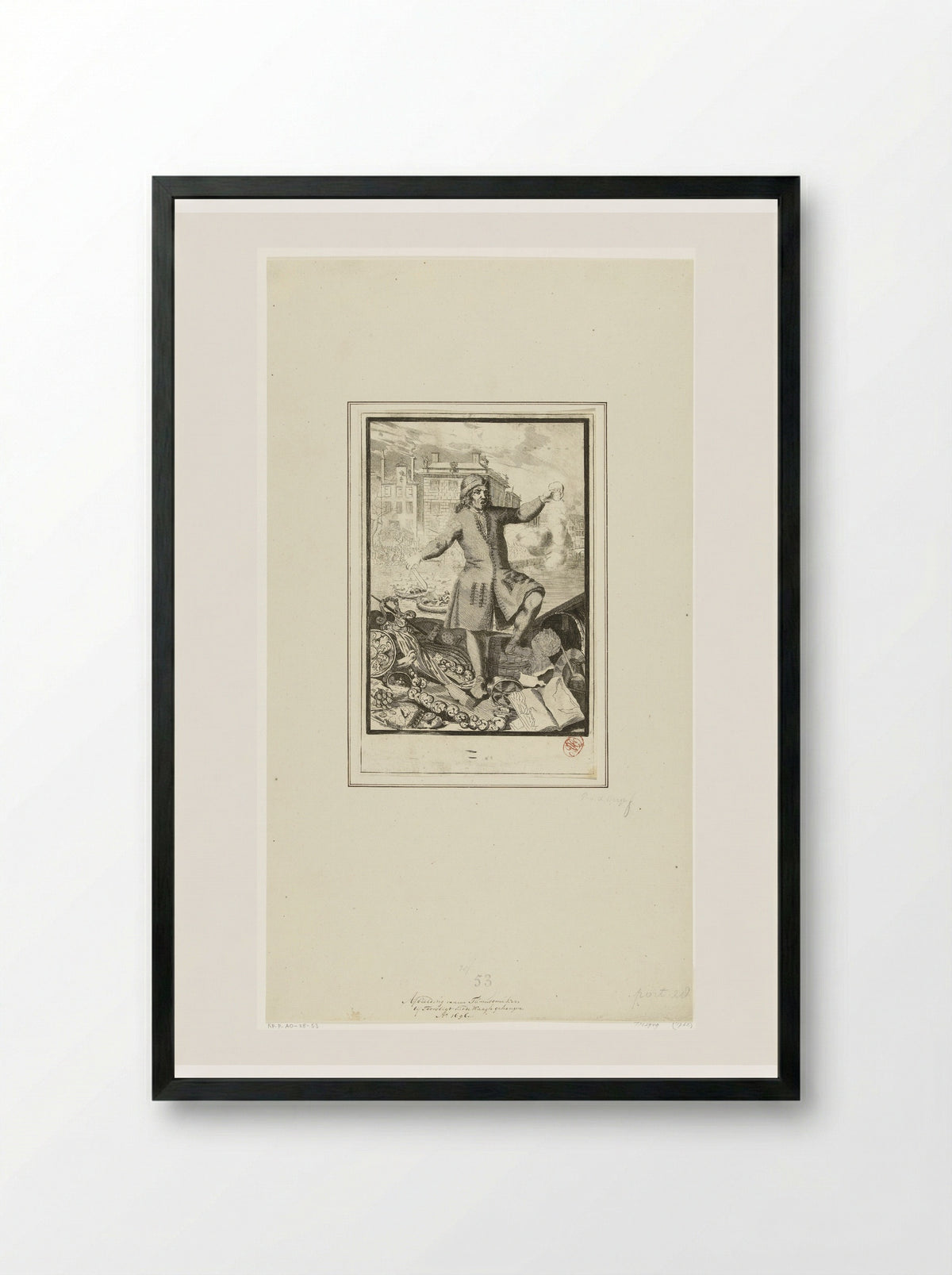 Plundering van huizen tijdens het aansprekeroproer - Pieter van den Berge - Framed Print Black