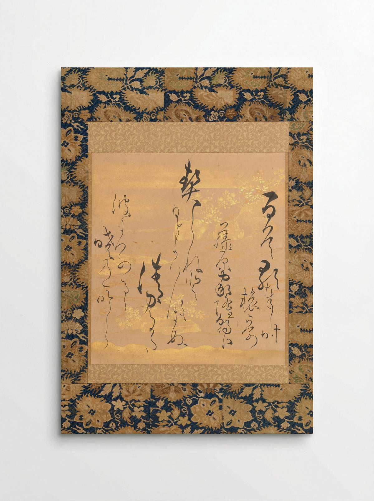 Poem by Fujiwara no Ietaka on Decorated Paper with Bush Clover - Ogata Sōken - Poster