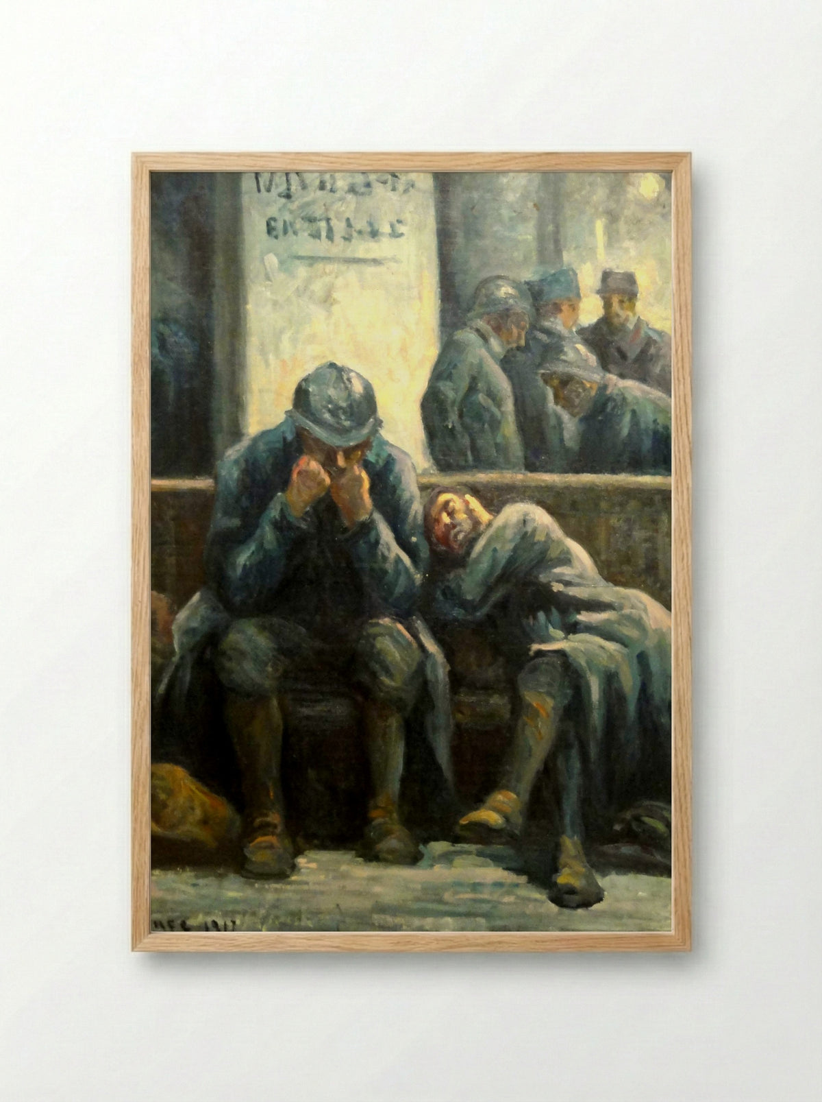 Poilus à la Gare de l'Est - Maximilien Luce - Framed Print Wood