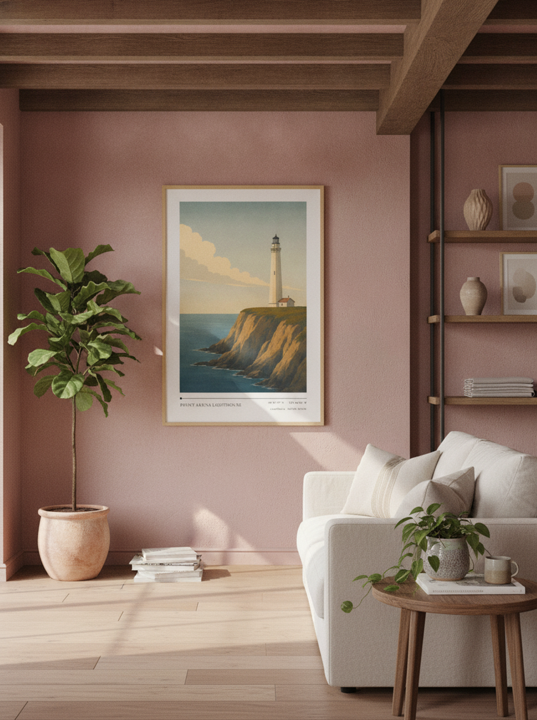 Point Arena Lighthouse Travel Poster Artwork - Lifestyle