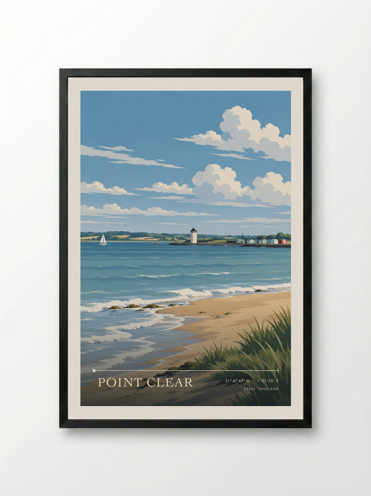 Point Clear, Essex | Travel Poster - Framed Print Black