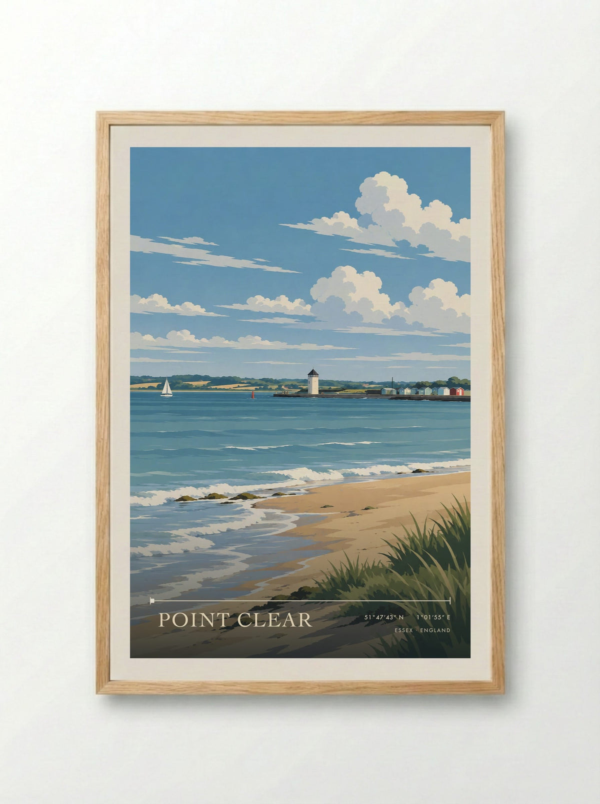 Point Clear, Essex | Travel Poster - Framed Print Wood