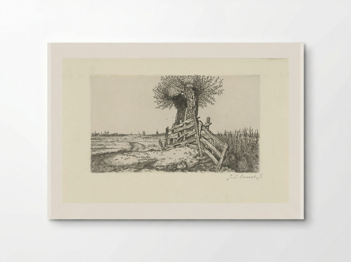 Polder Landscape with Gate - Jacobus Ludovicus Cornet - Poster