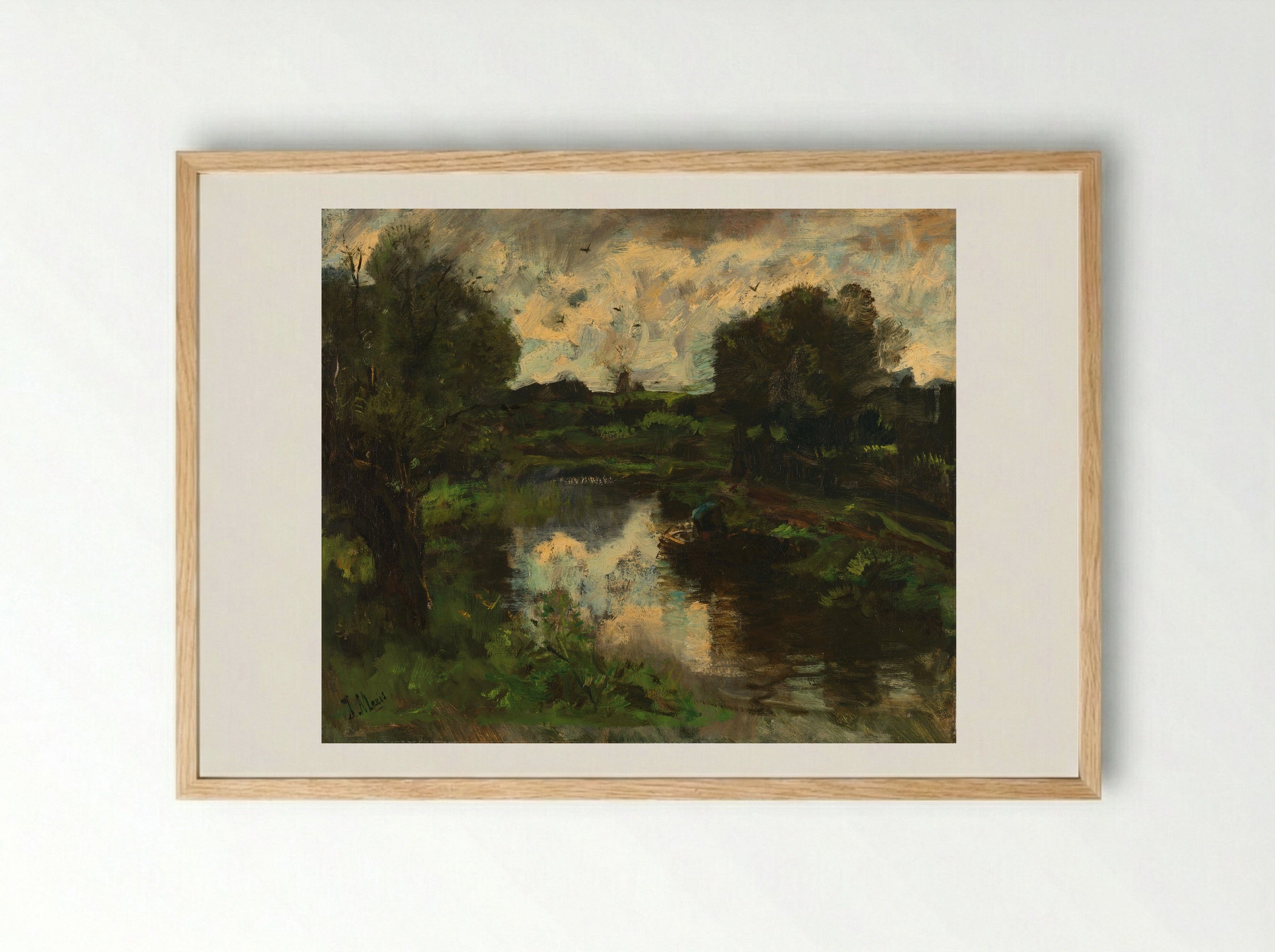 Polder na onweer - Jacob Maris - Framed Print Wood