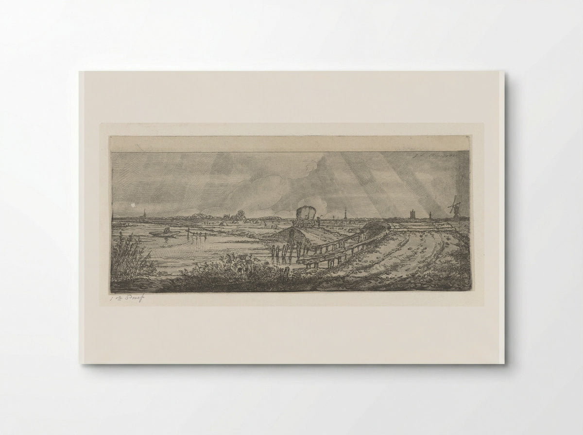 Polderlandschap met hooiwagen - Jacobus Ludovicus Cornet - Poster