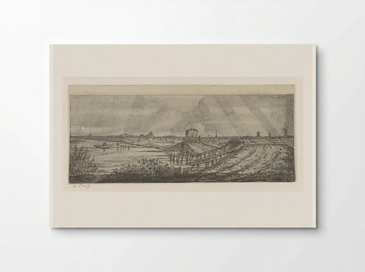 Polderlandschap met hooiwagen - Jacobus Ludovicus Cornet - Poster