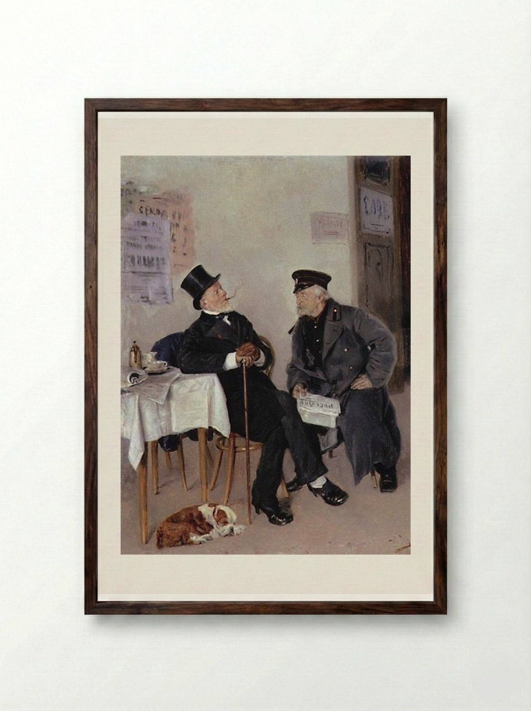 Politicians - Vladimir Makovsky - Framed Print Dark Wood