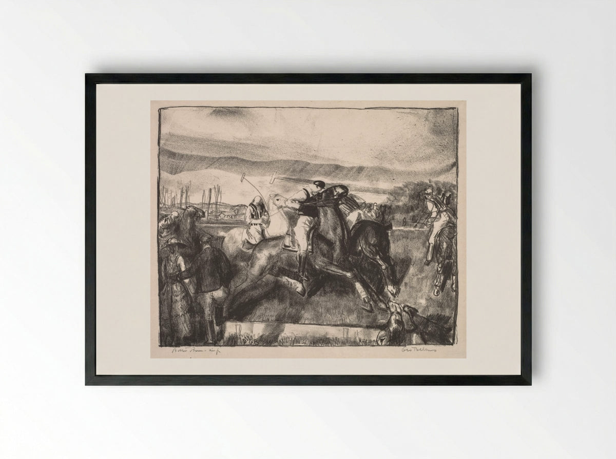Polo Sketch - George Bellows - Framed Print Black
