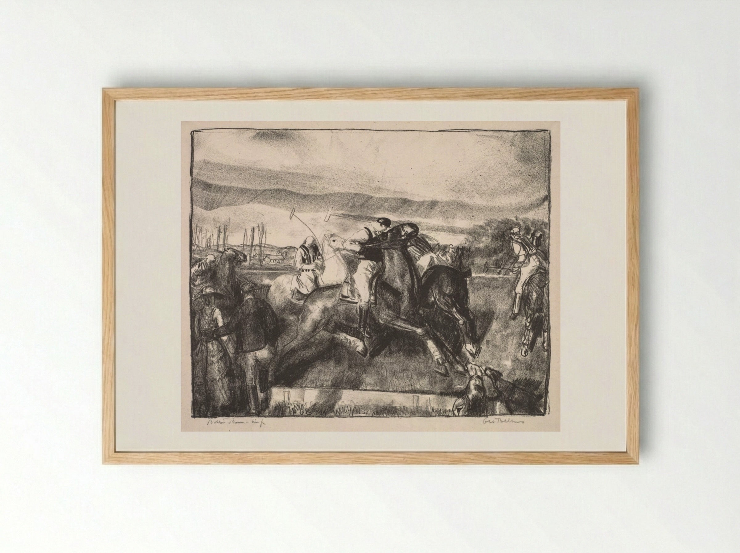 Polo Sketch - George Bellows - Framed Print Wood