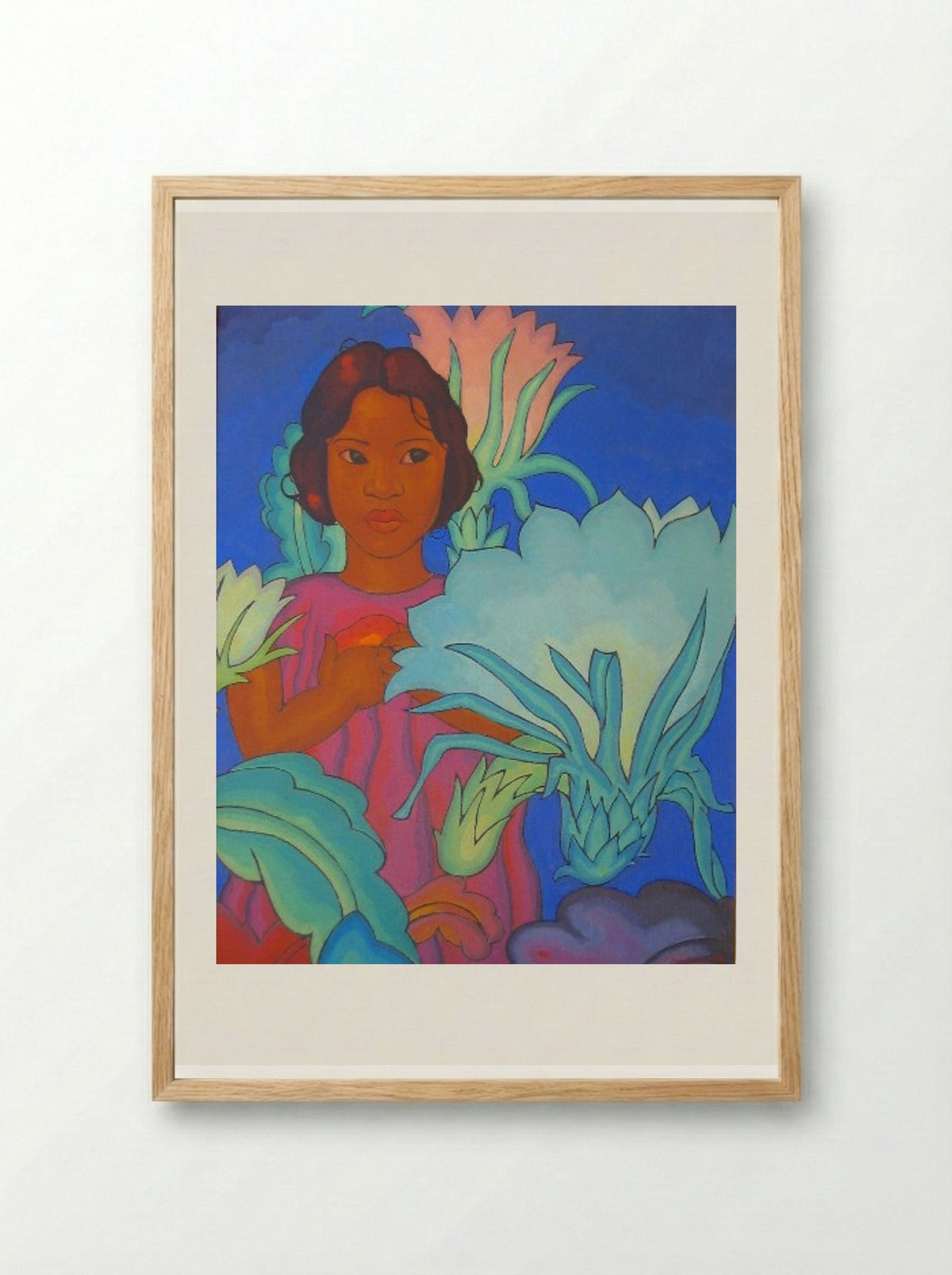 Polynesian Girl - Arman Manookian - Framed Print Wood