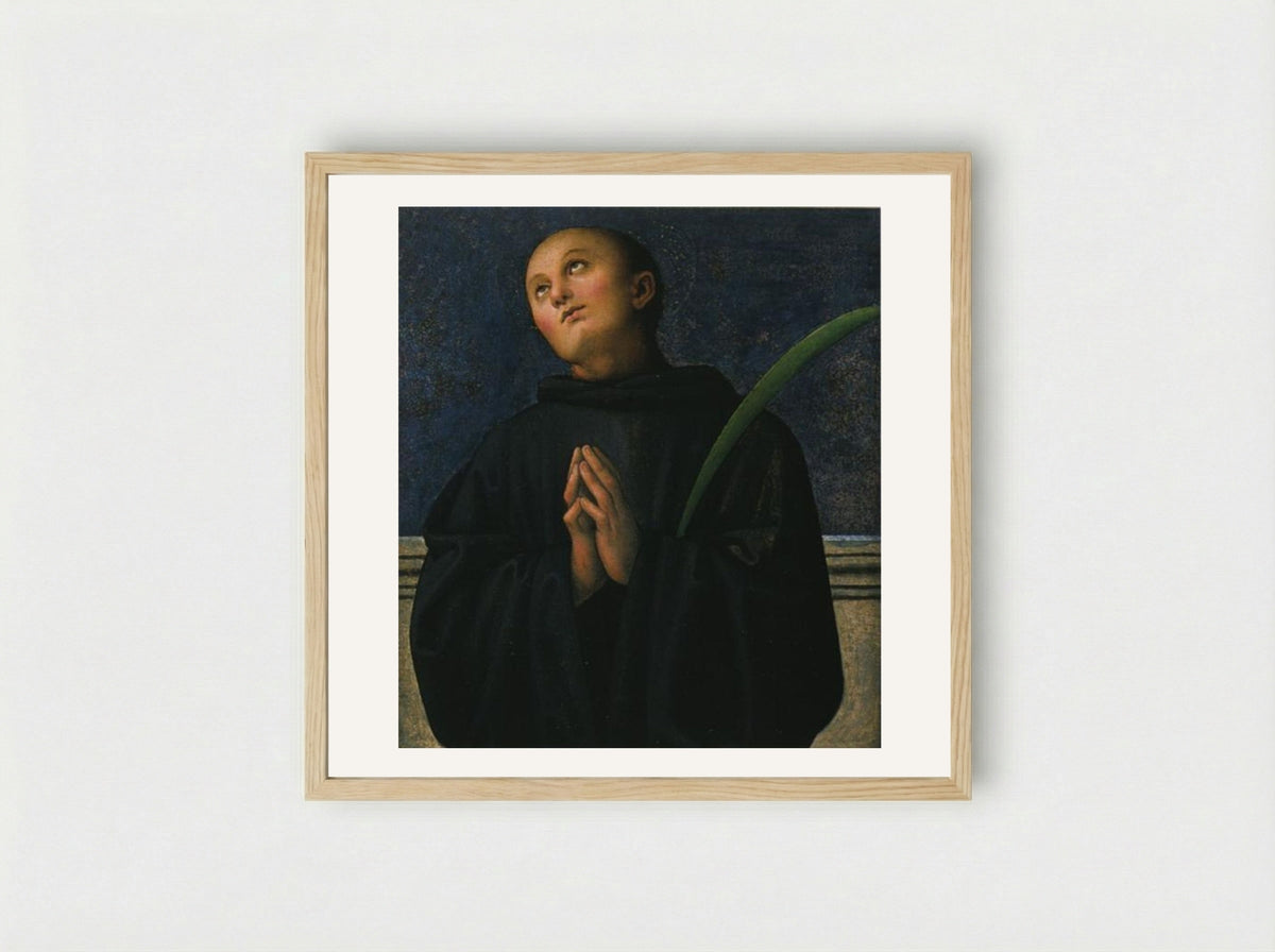 Polyptych of St. Peter (San Placido) - Pietro Perugino - Framed Print Wood