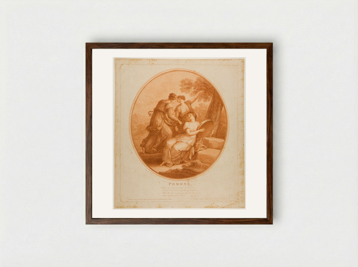 Pomona - Francesco Bartolozzi - Framed Print Dark Wood