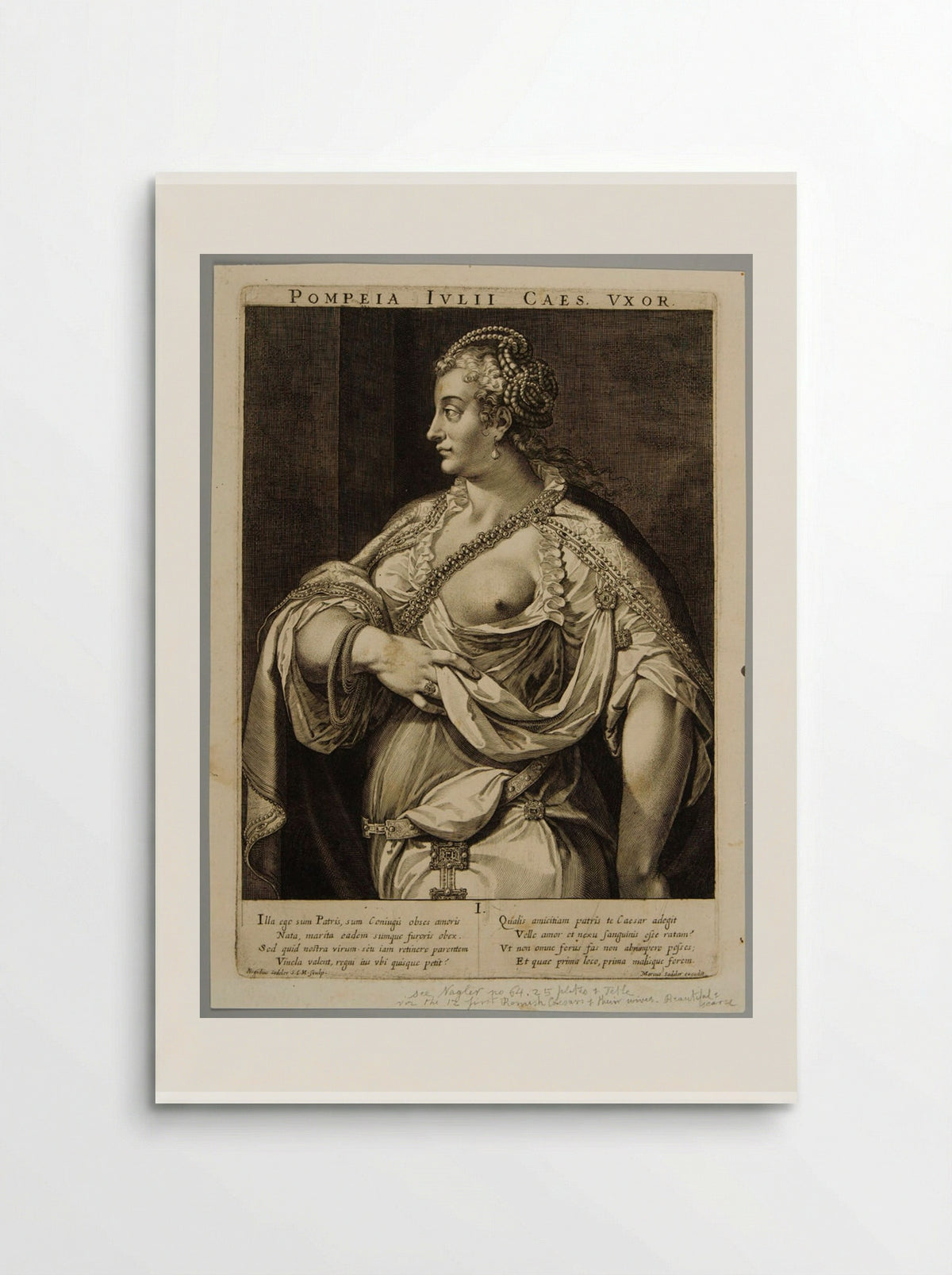 Pompeia, Wife of Julius Caesar - Aegidius Sadeler II - Poster