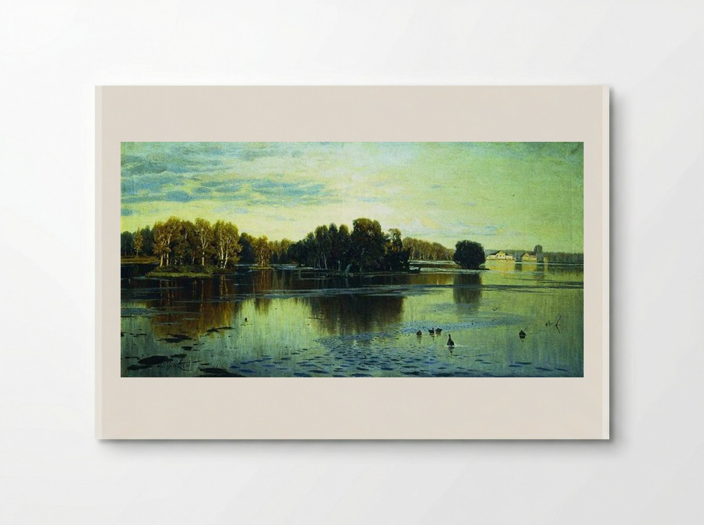 Pond. Summer evening. - Volodymyr Orlovsky - Poster