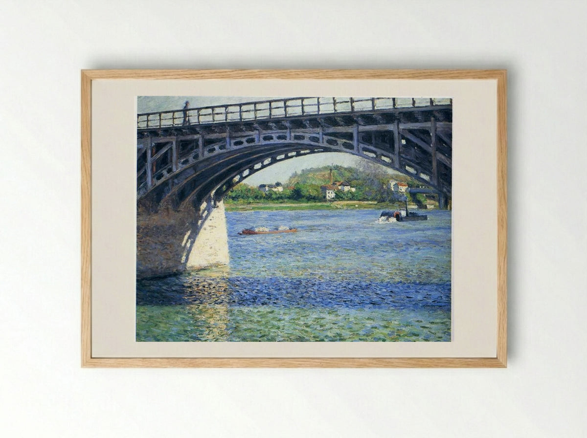 Pont d'Argenteuil - Gustave Caillebotte - Framed Print Wood