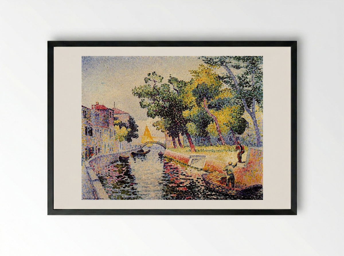 Ponte San Trovaso - Henri-Edmond Cross - Framed Print Black