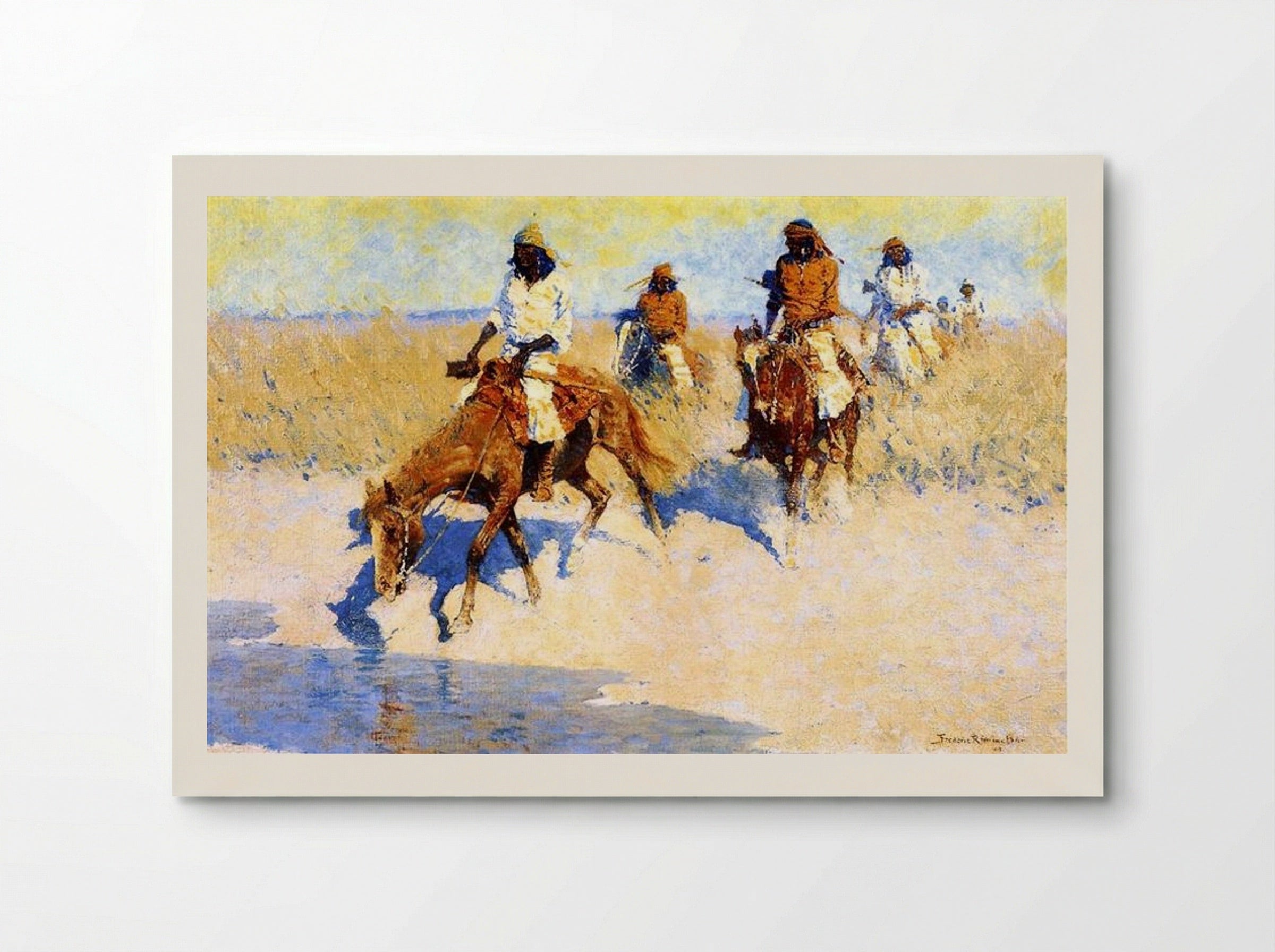Pool in the Desert - Frederic Remington - Poster