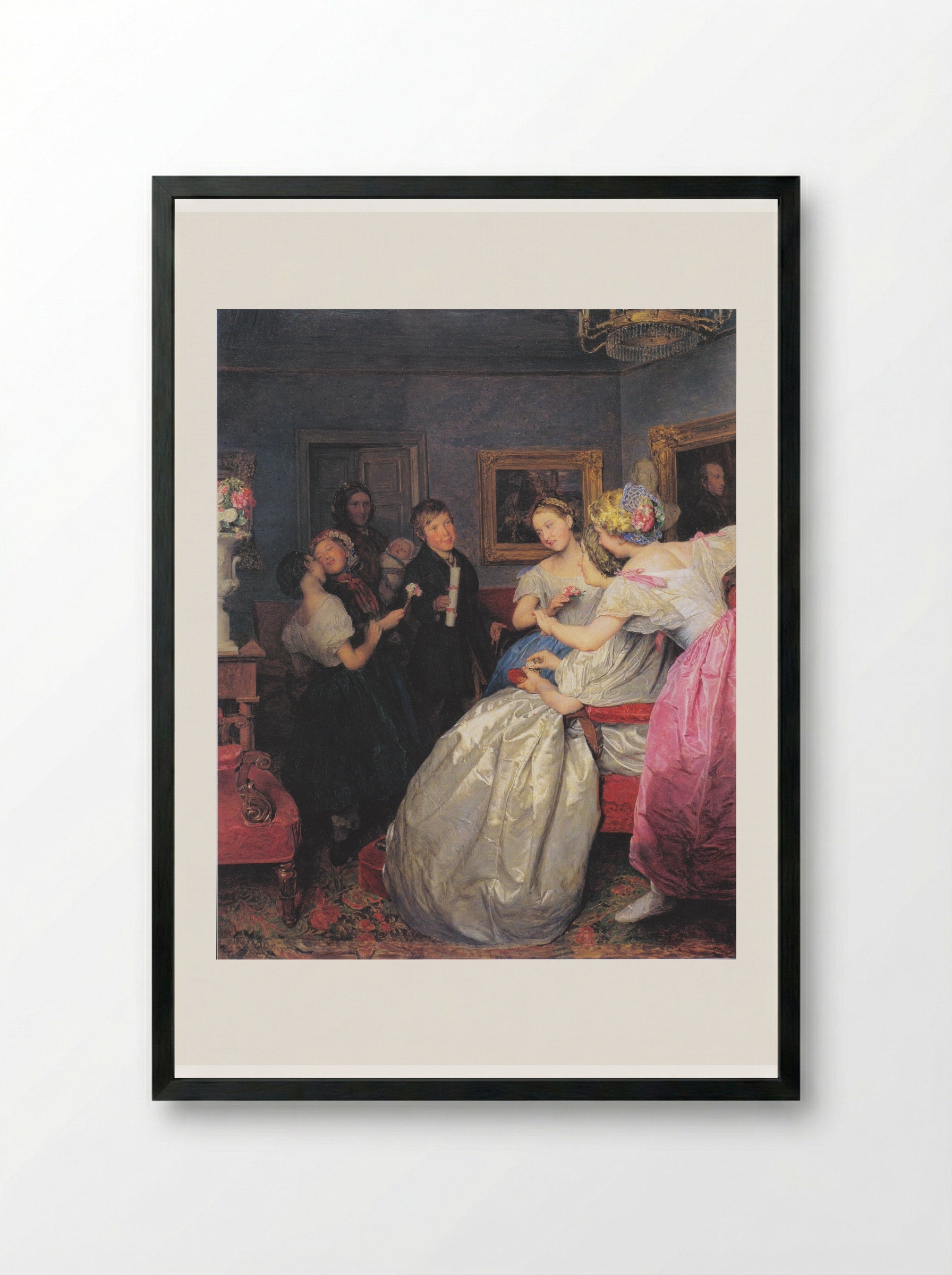 Poor Wishers - Ferdinand Georg Waldmüller - Framed Print Black
