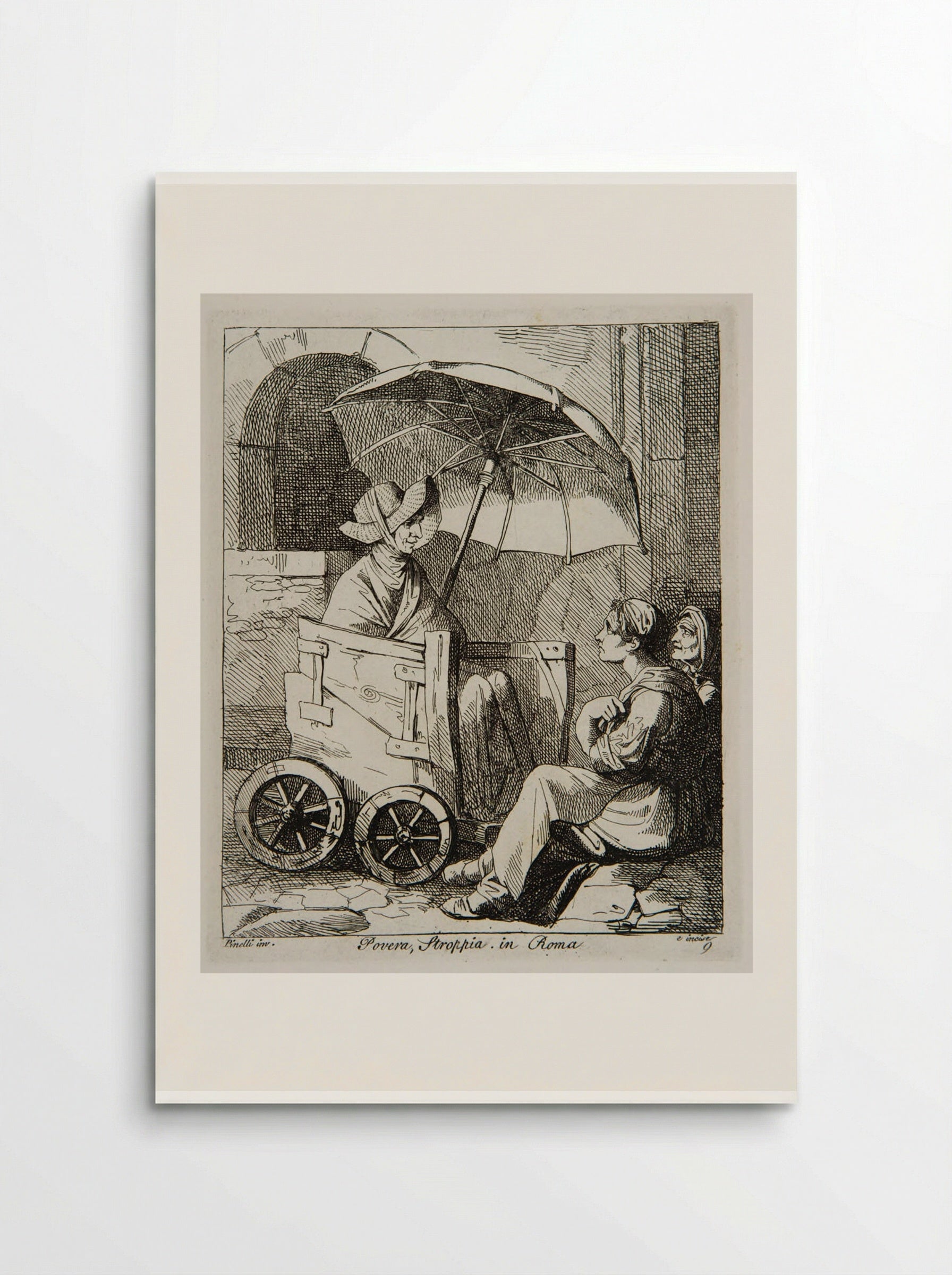 Poor and Crippled in Rome - Bartolomeo Pinelli - Poster