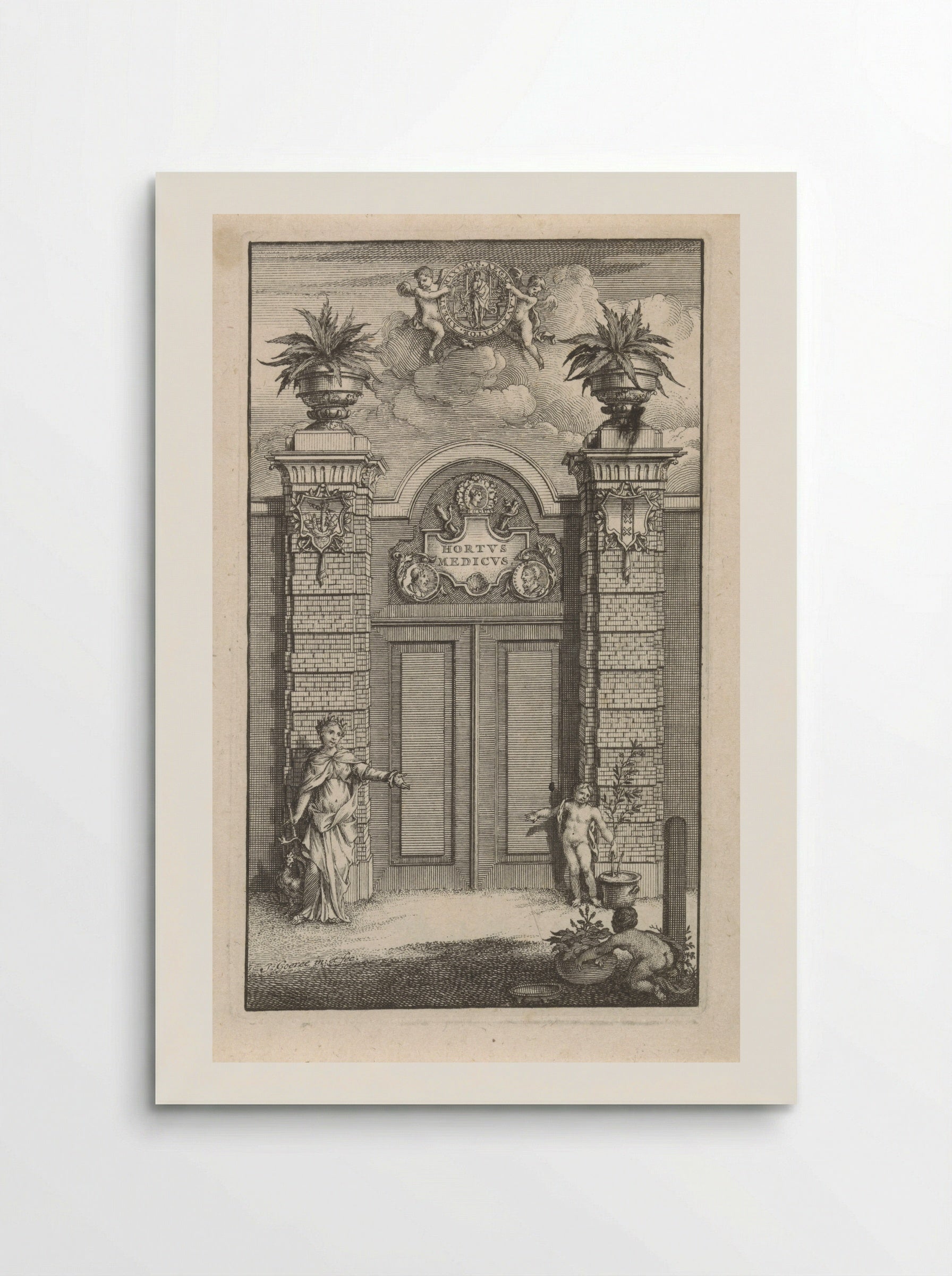 Poort van de Hortus Medicus (Hortus Botanicus) te Amsterdam - Jan Goeree - Poster