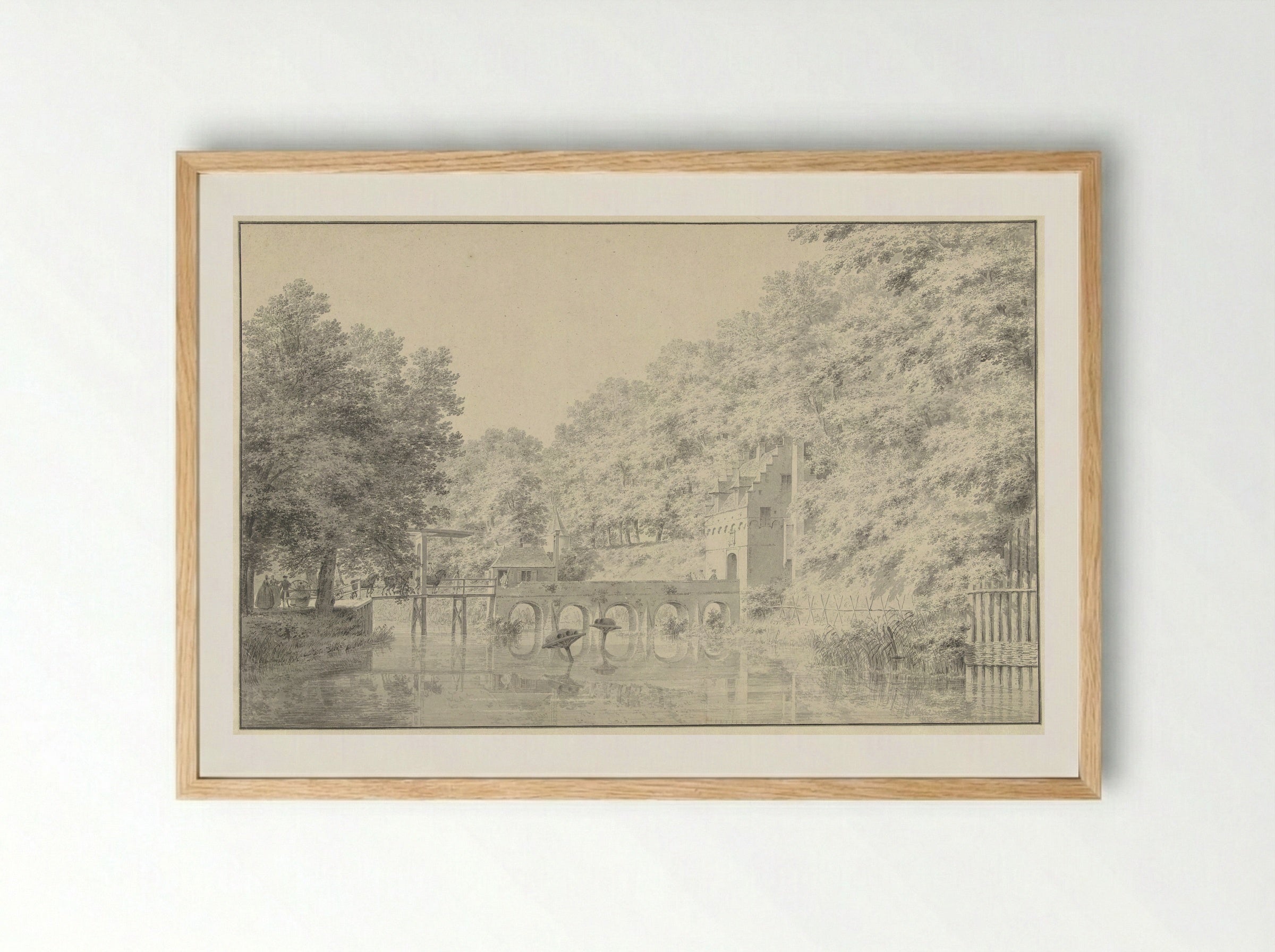 Poort van het kasteel te Buren - Cornelis Pronk - Framed Print Wood