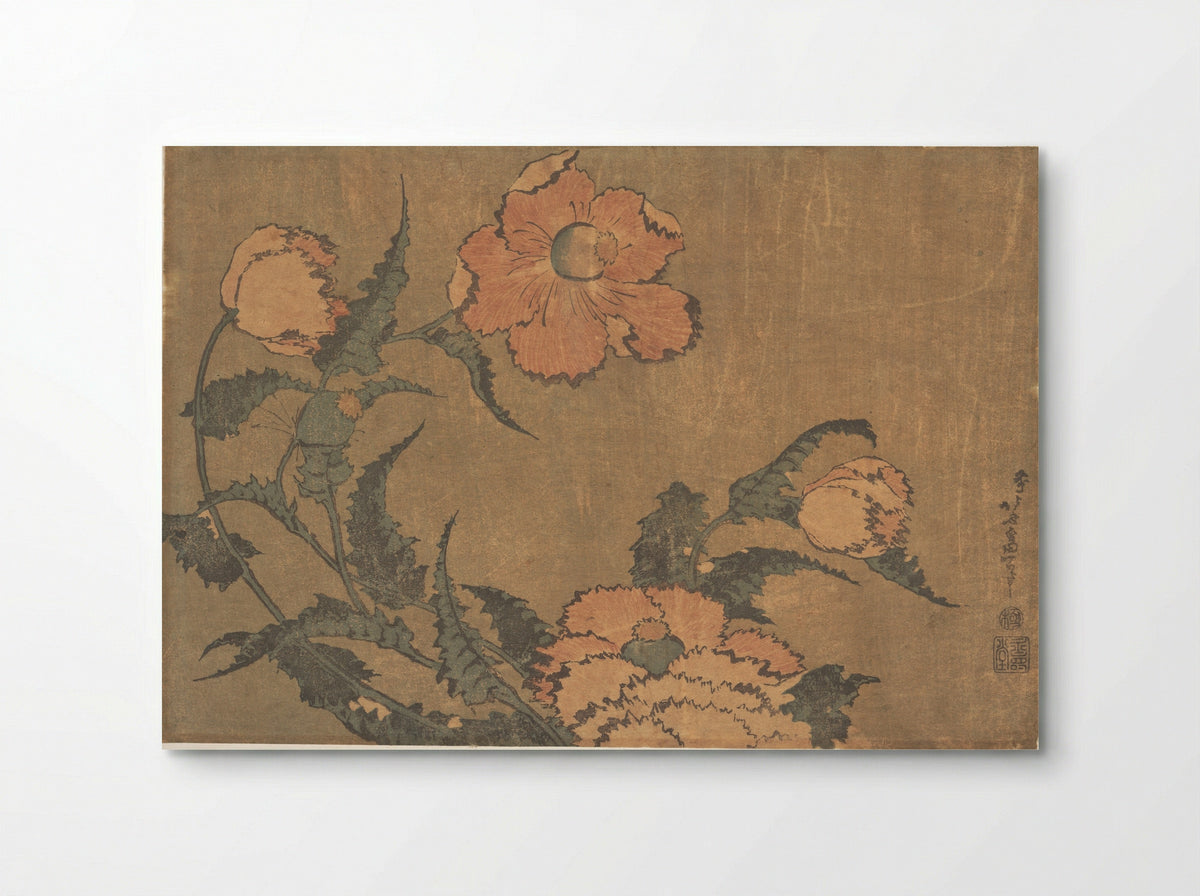 Poppies in the Wind - Katsushika Hokusai - Poster