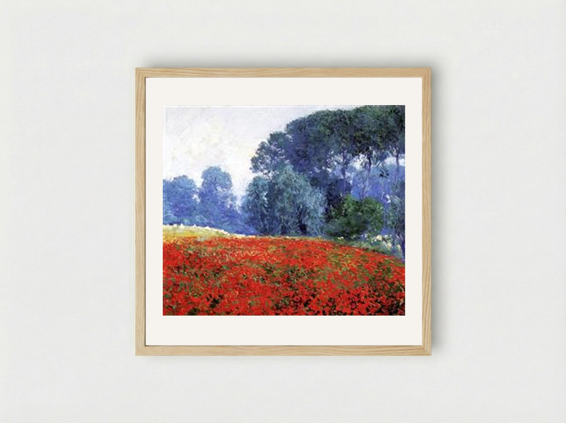 Poppy Field - Guy Rose - Framed Print Wood