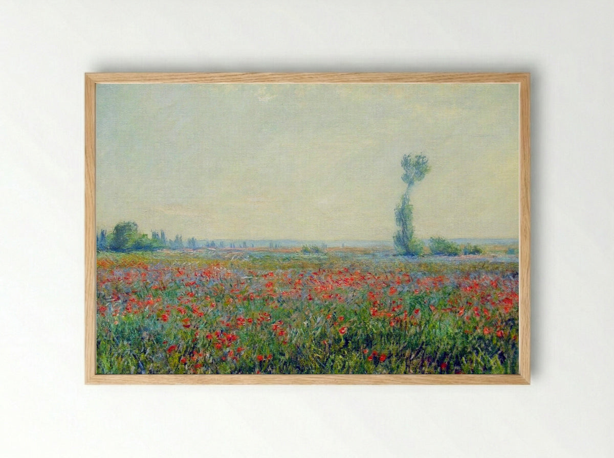 Poppy Field - Claude Monet - Framed Print Wood